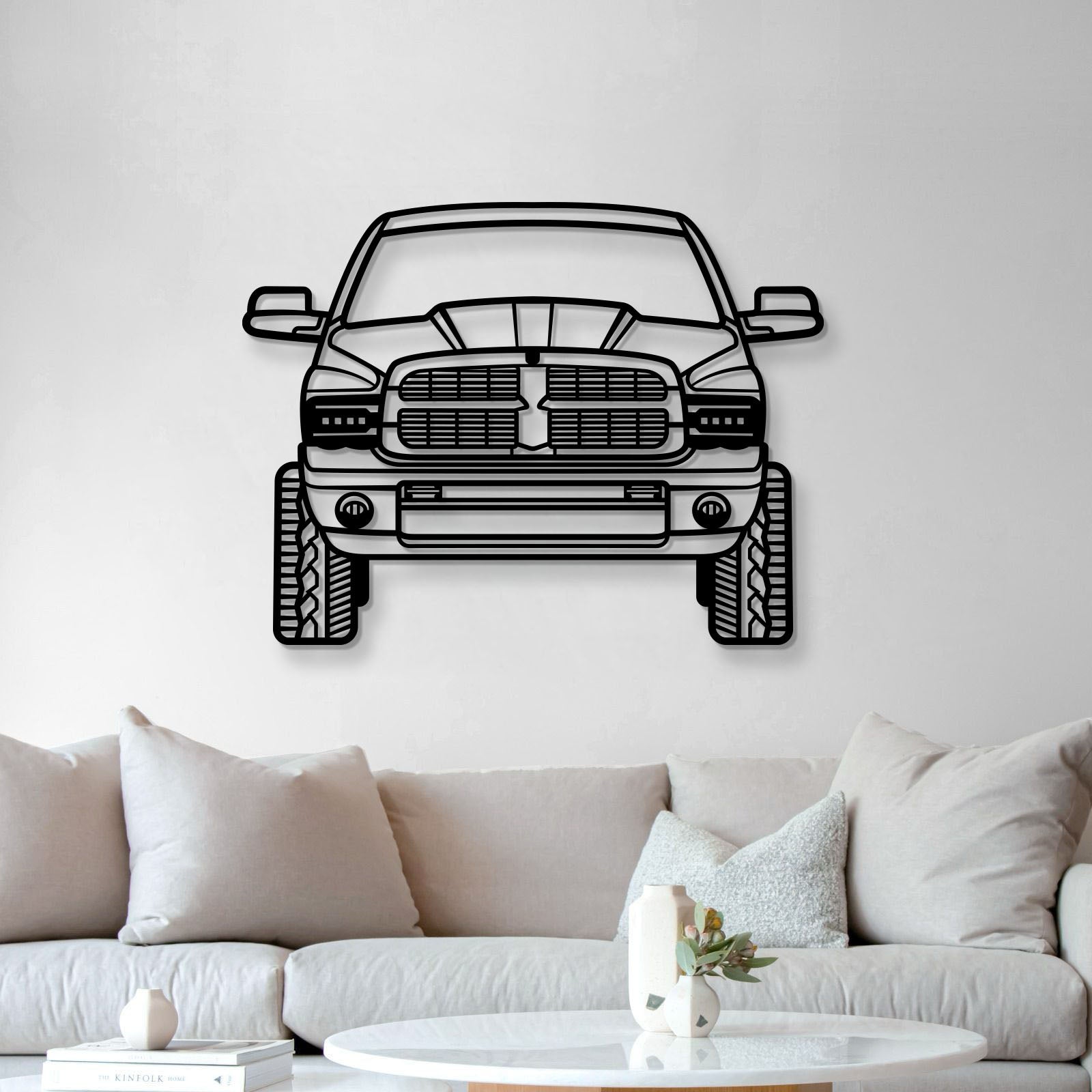 2003 RAM 2500 Front View Metal Car Wall Art - MT1339