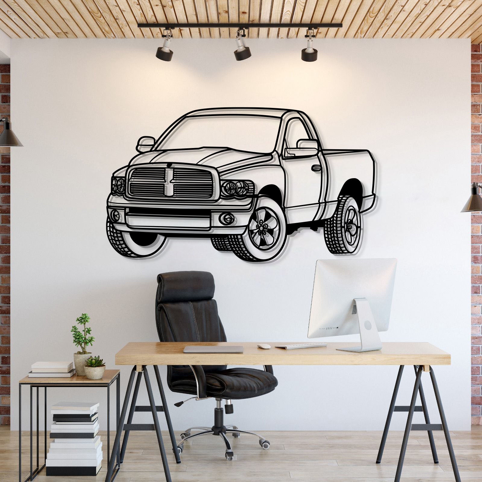 2003 Ram Perspective Metal Car Wall Art - MT1260