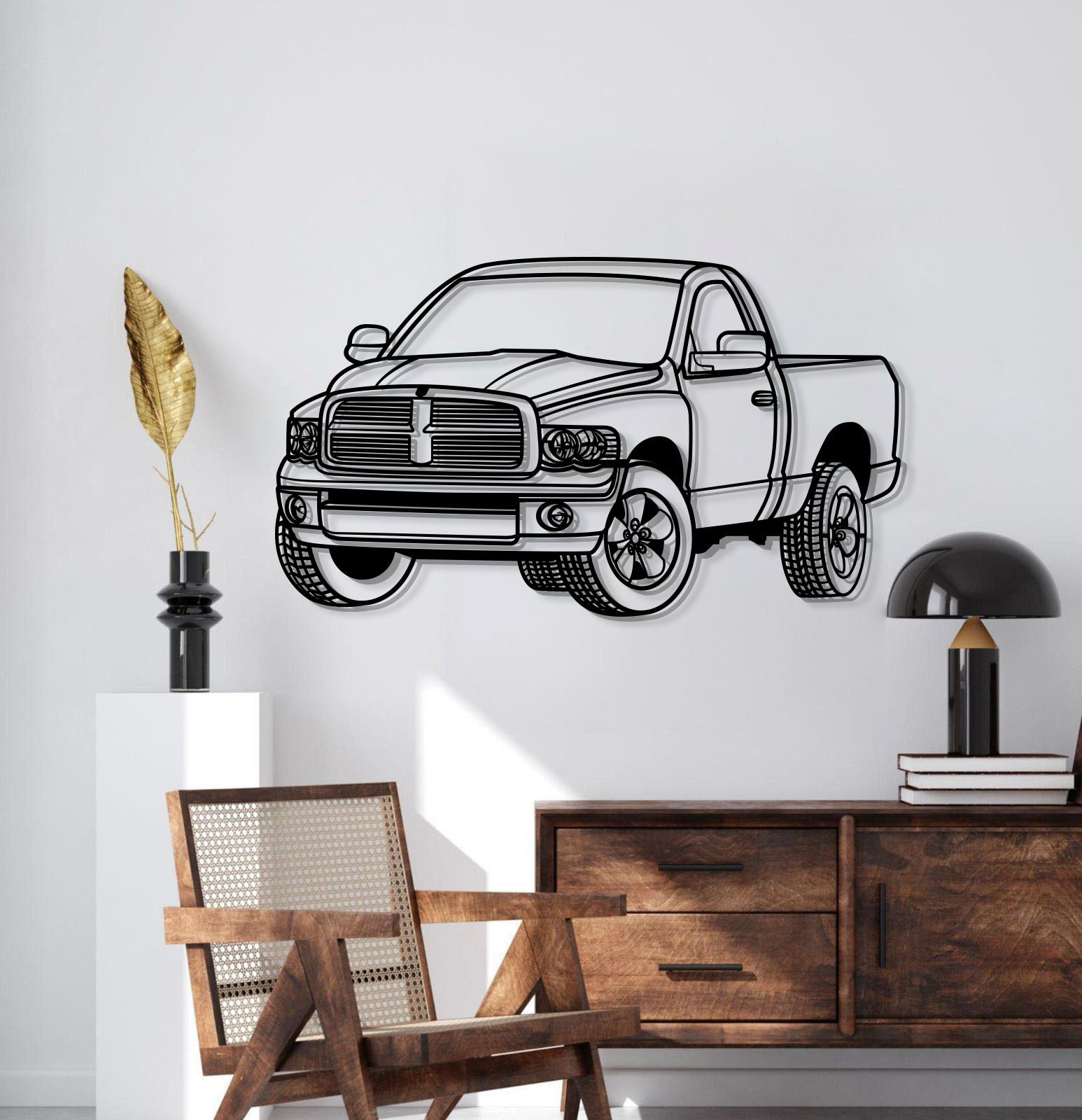 2003 Ram Perspective Metal Car Wall Art - MT1260