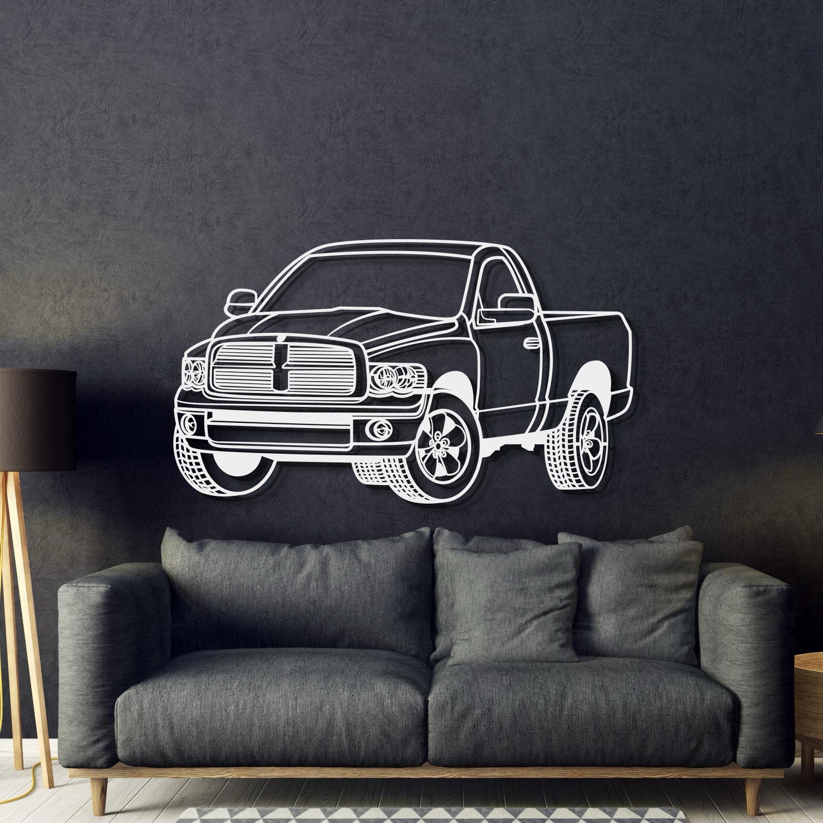 2003 Ram Perspective Metal Car Wall Art - MT1260