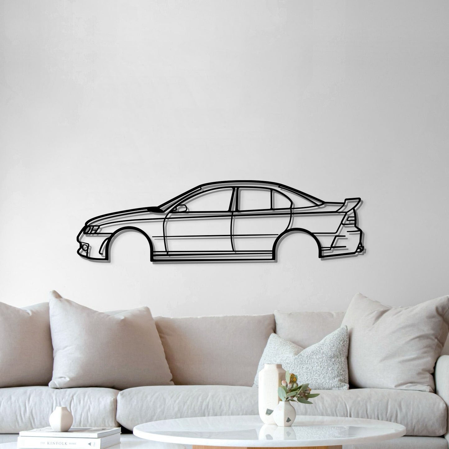 Minimalist Metal Wall Decoration Featuring 2003 HSV Clubsport Styling