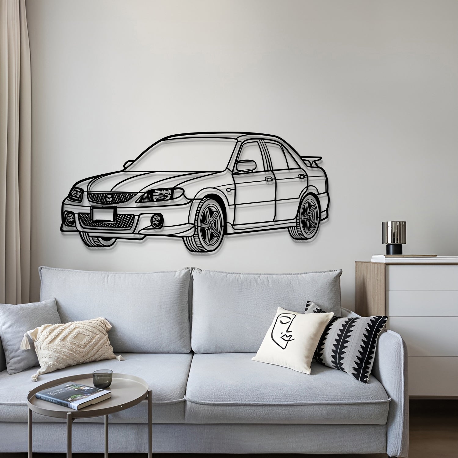 2003 Protege Perspective Metal Car Wall Art - MT1309