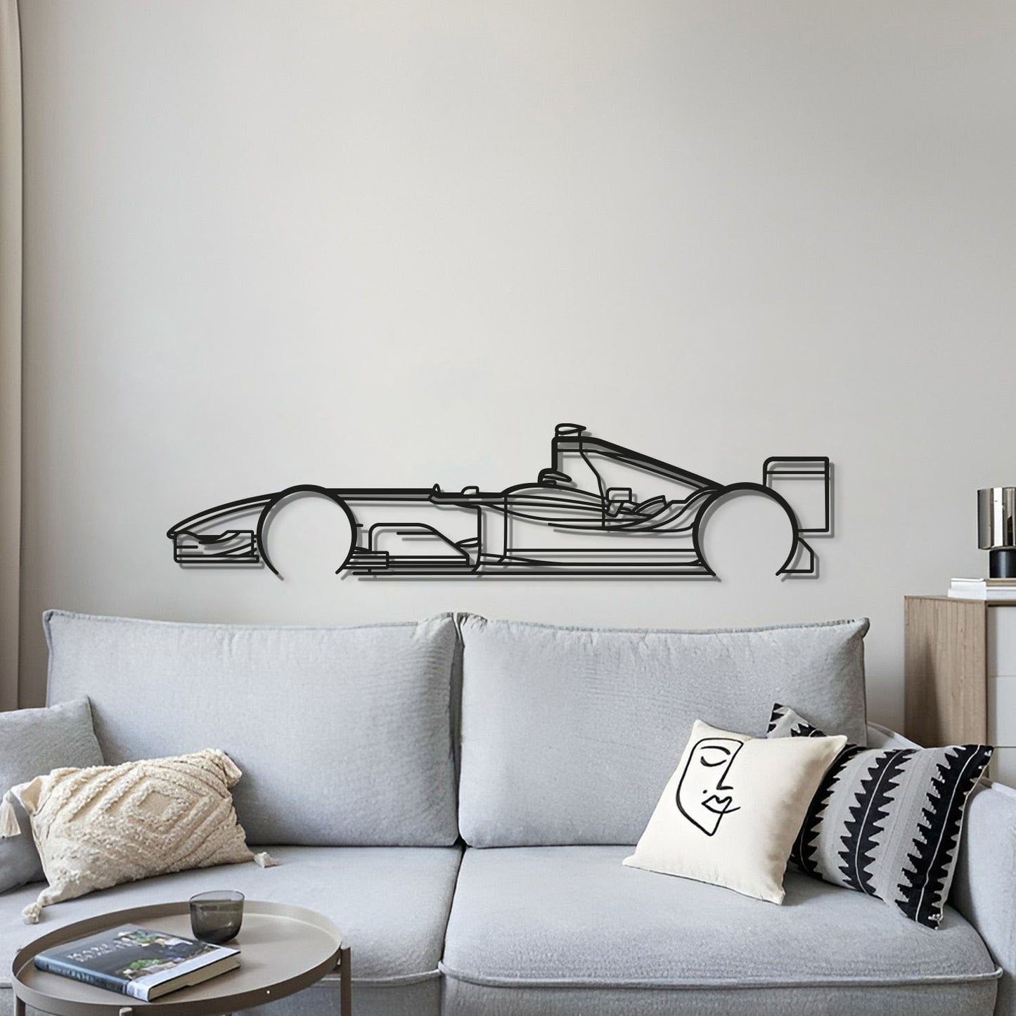F1 2004 Silhouette Metal Wall Art For Garage Or Man Cave