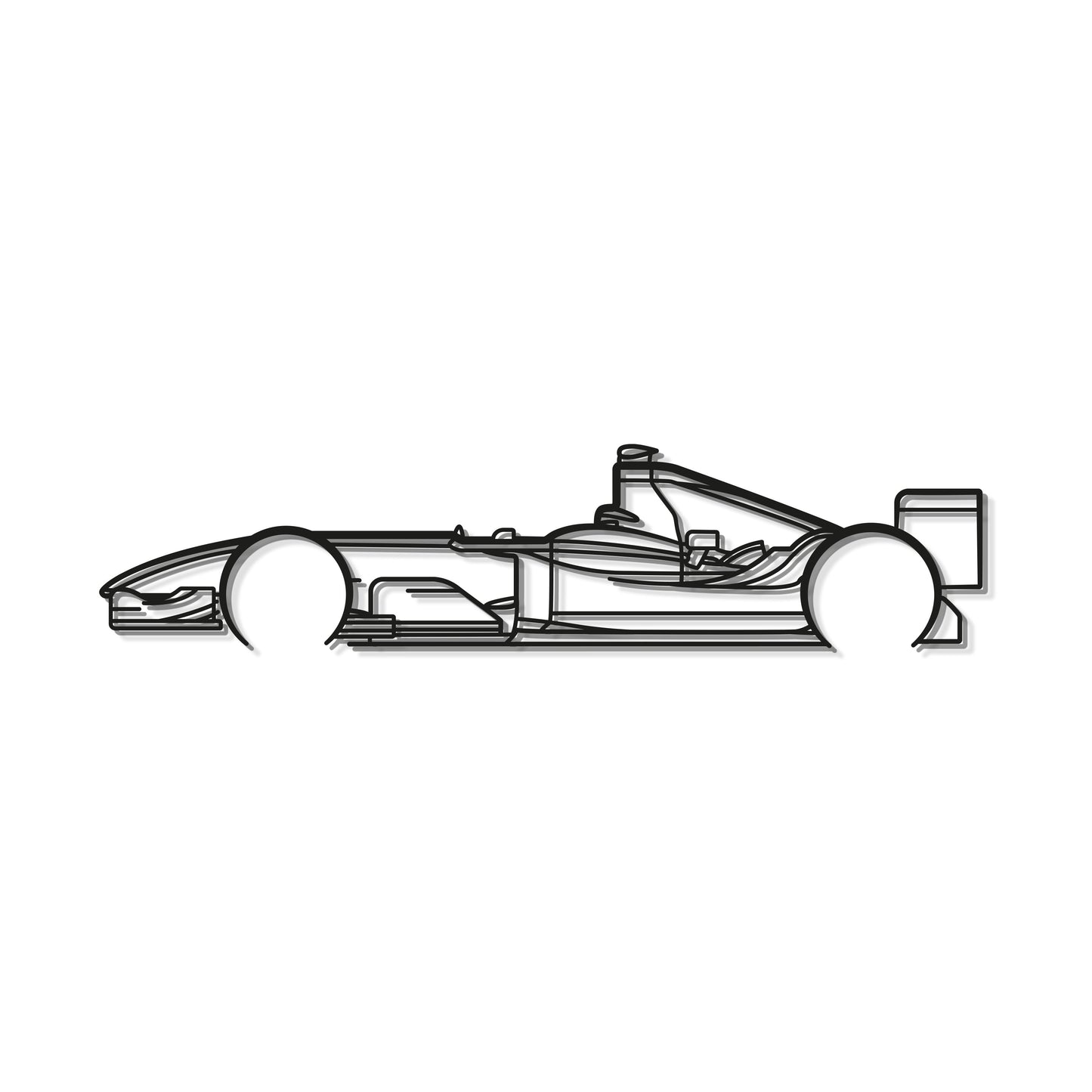 2004 Formula 1 Car Side Profile Metal Wall Art Piece