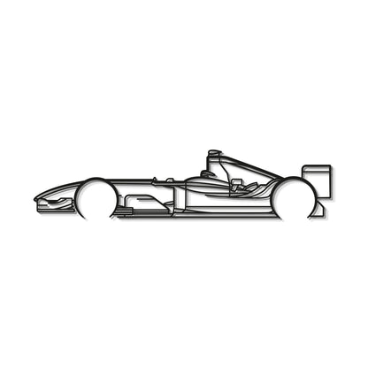 2004 Formula 1 Car Side Profile Metal Wall Art Piece