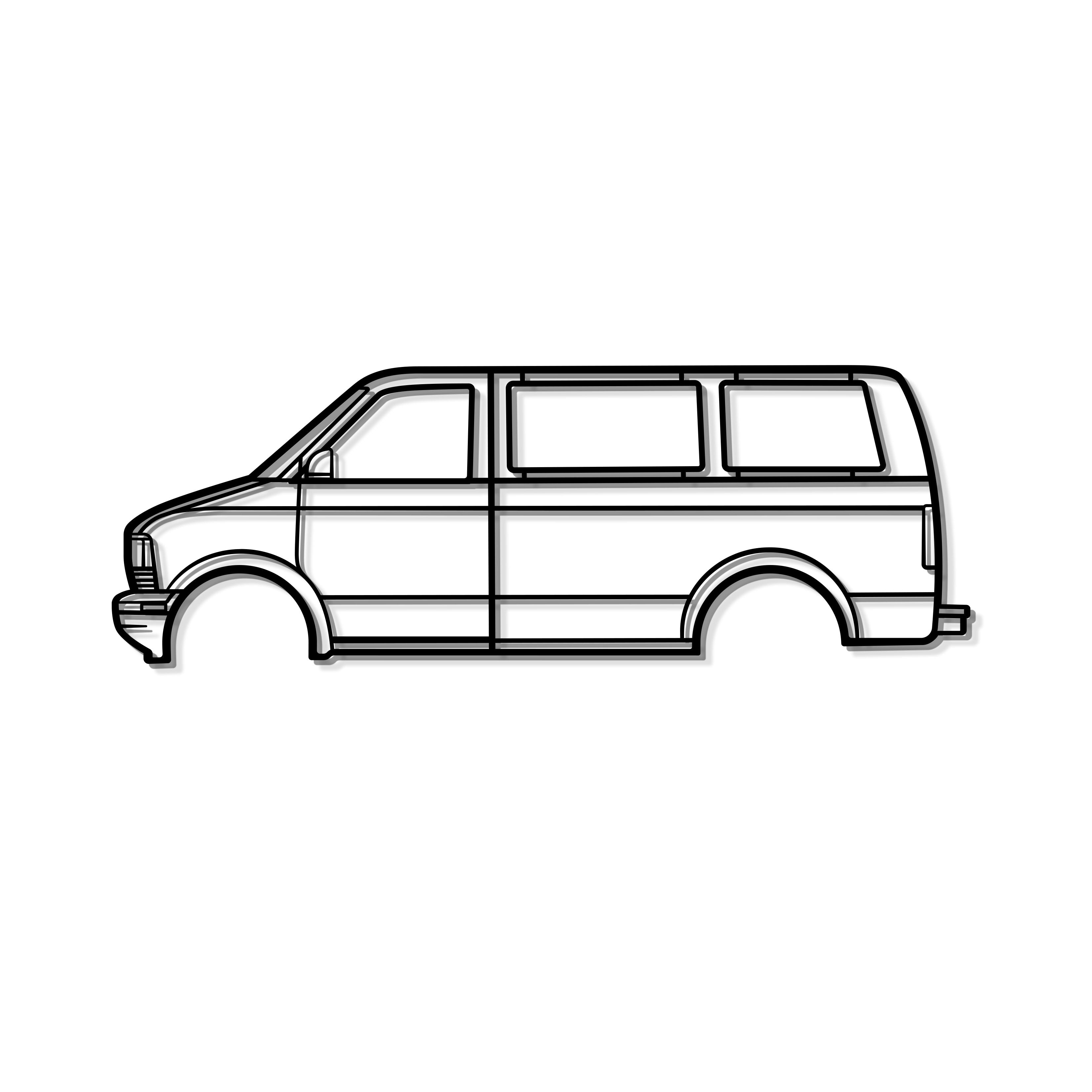 2004 Astro Van Metal Car Wall Art - MT0310