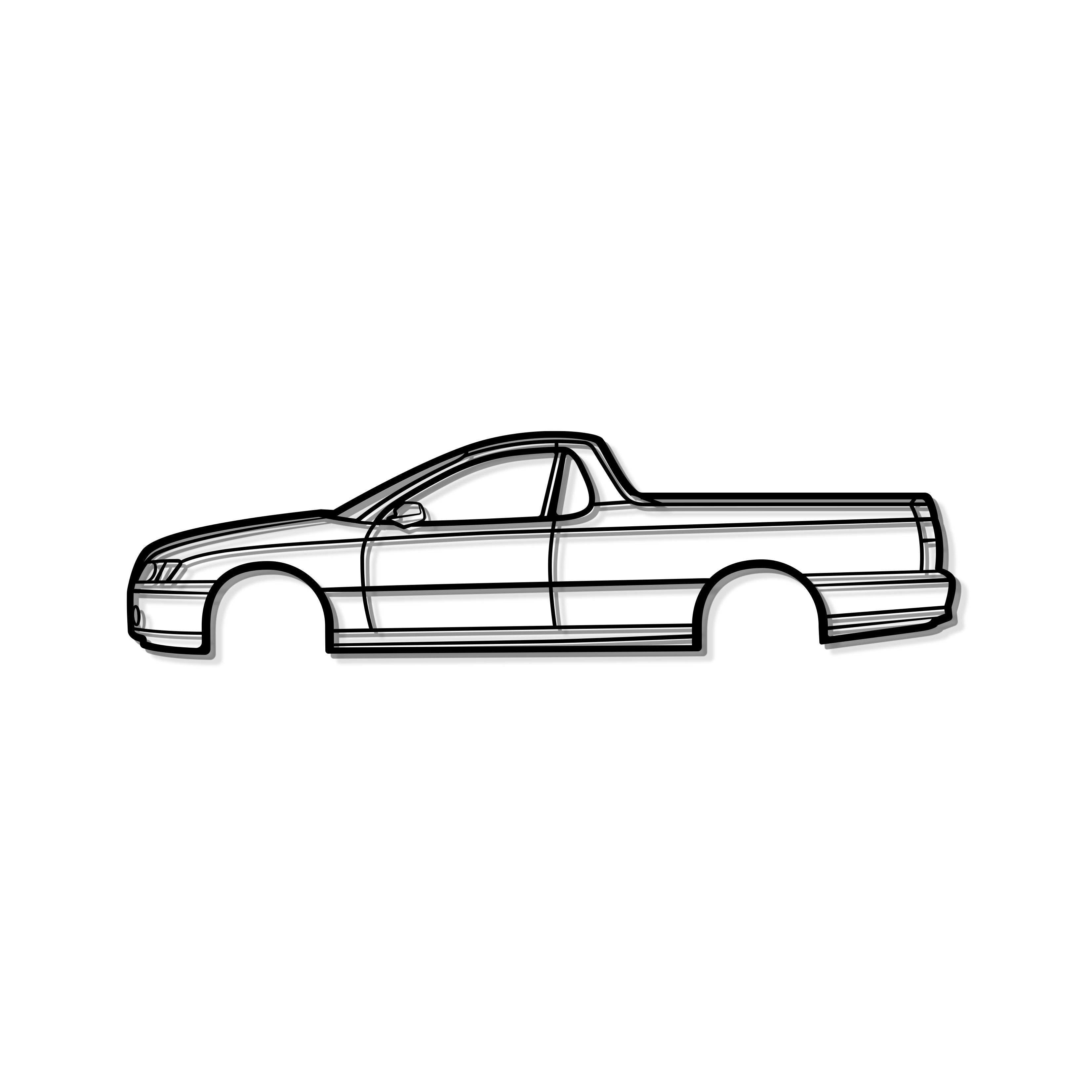 2004 Commodore UTE SS Metal Car Wall Art - MT0313