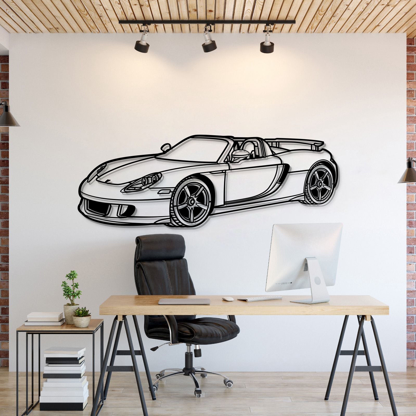 Perspective Metal Car Wall Art - MT1188