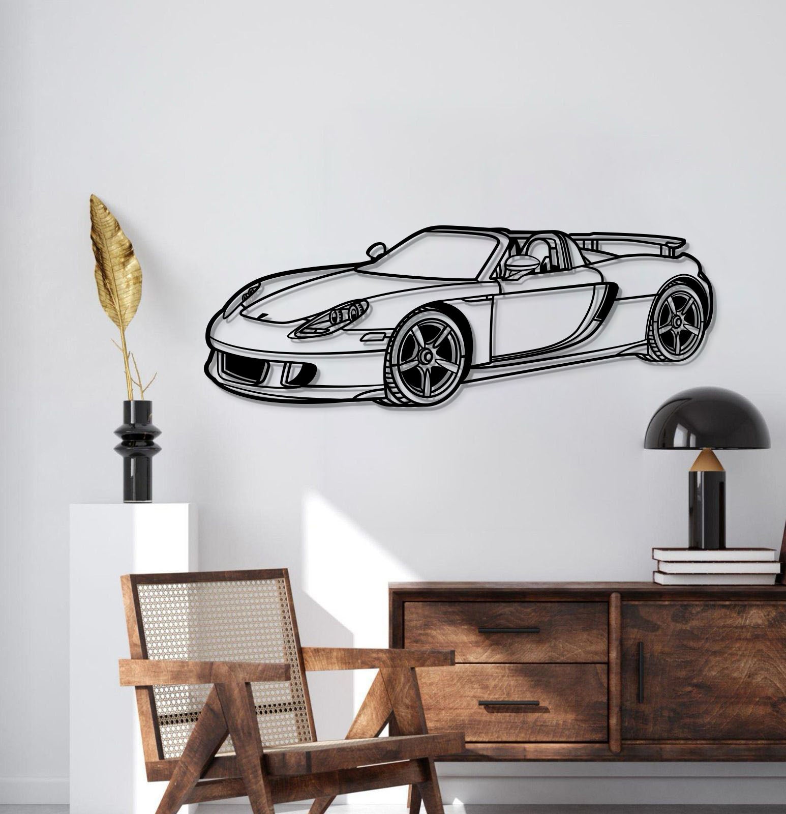 Perspective Metal Car Wall Art - MT1188