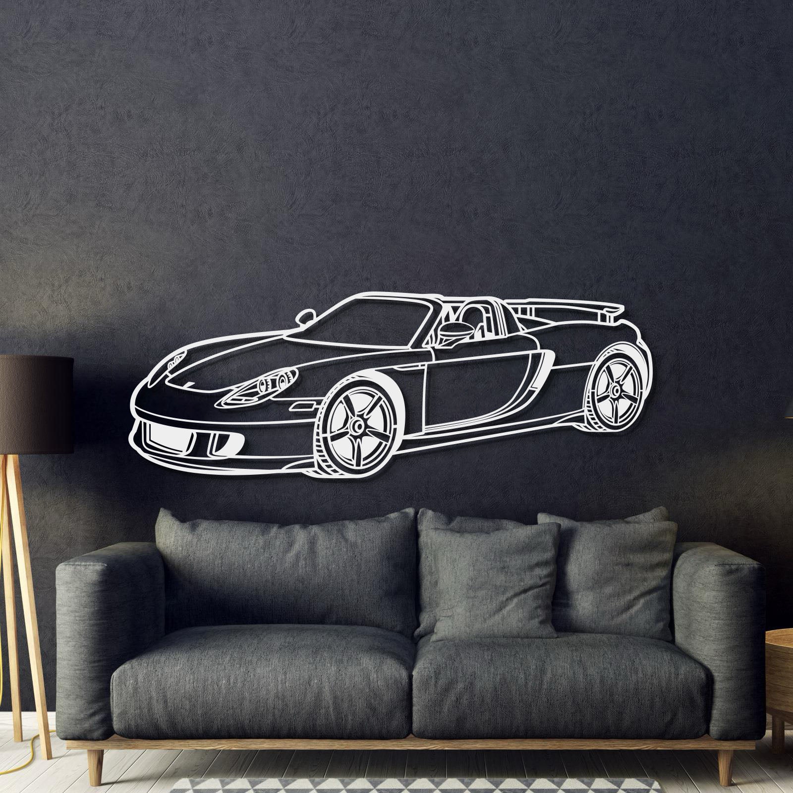 2004 Carrera GT Perspective Metal Car Wall Art - MT1188