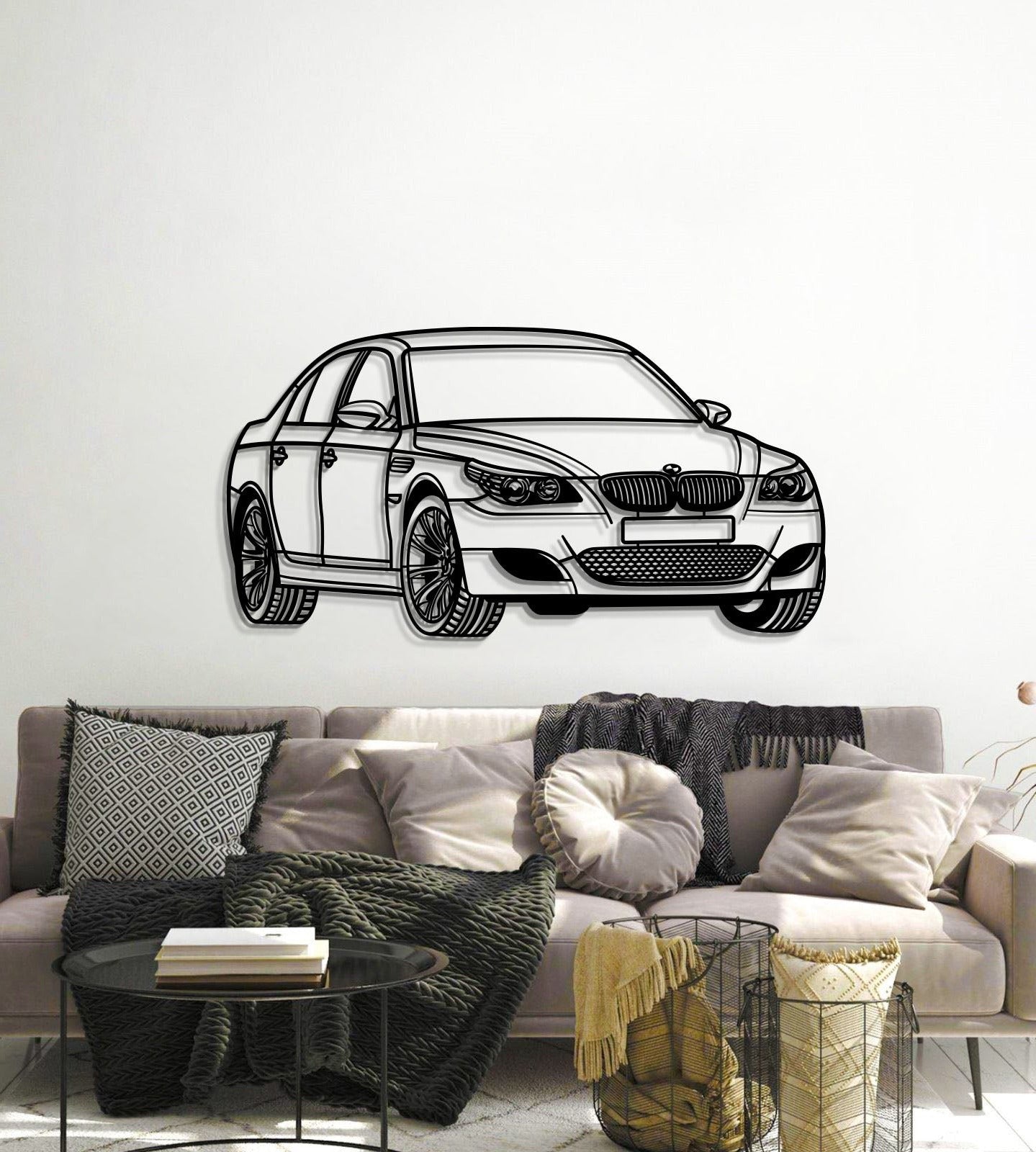 2005 E60 M5 Perspective Metal Car Wall Art - MT0427