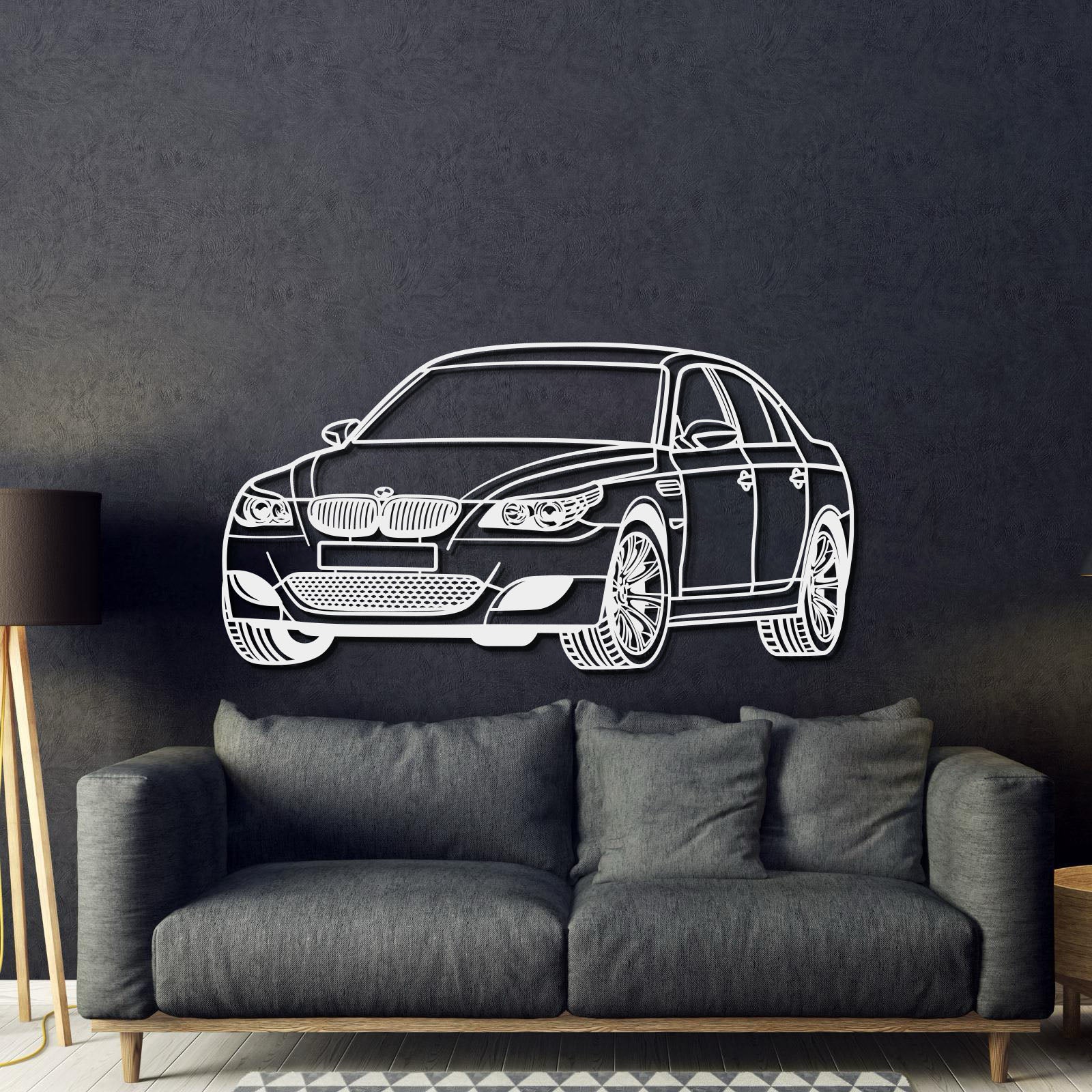 2005 E60 M5 Perspective Metal Car Wall Art - MT0427