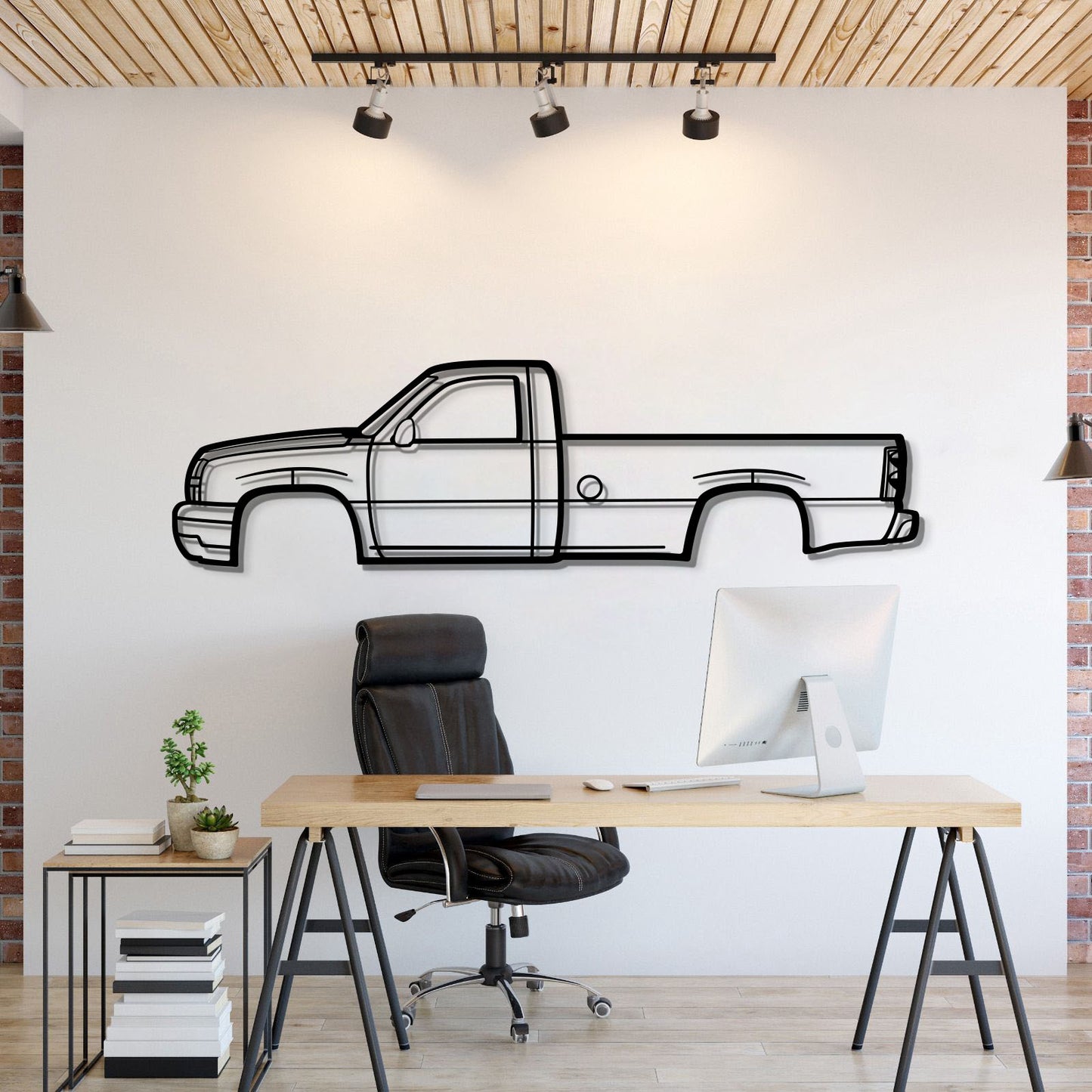 2005 Chevrolet Silverado Metal Wall Art Laser Cut 2 Mm Steel Silhouette