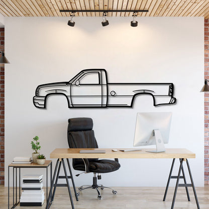 2005 Chevrolet Silverado Metal Wall Art Laser Cut 2 Mm Steel Silhouette