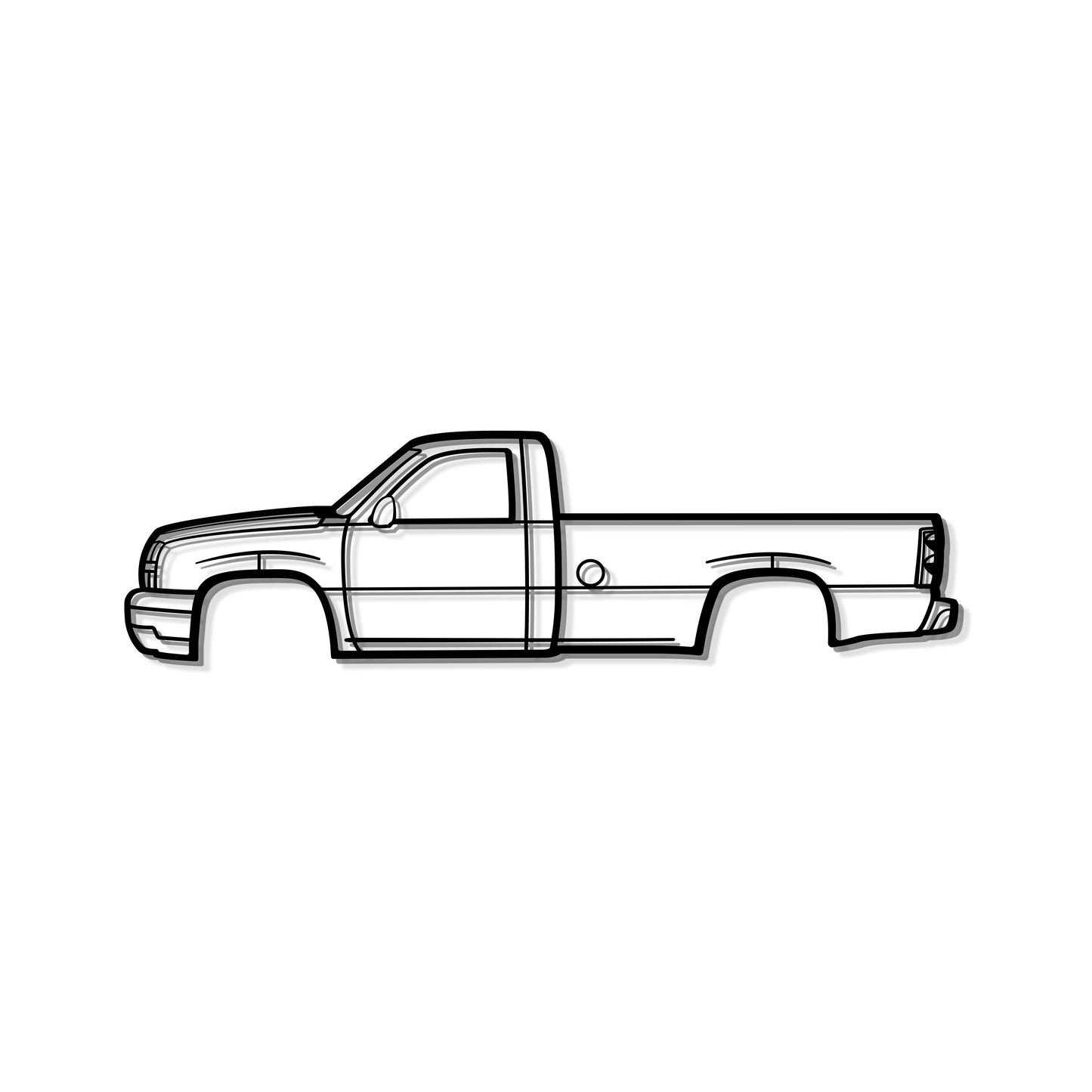Detailed 2005 Chevrolet Silverado Metal Art Durable Laser Cut Steel Construction