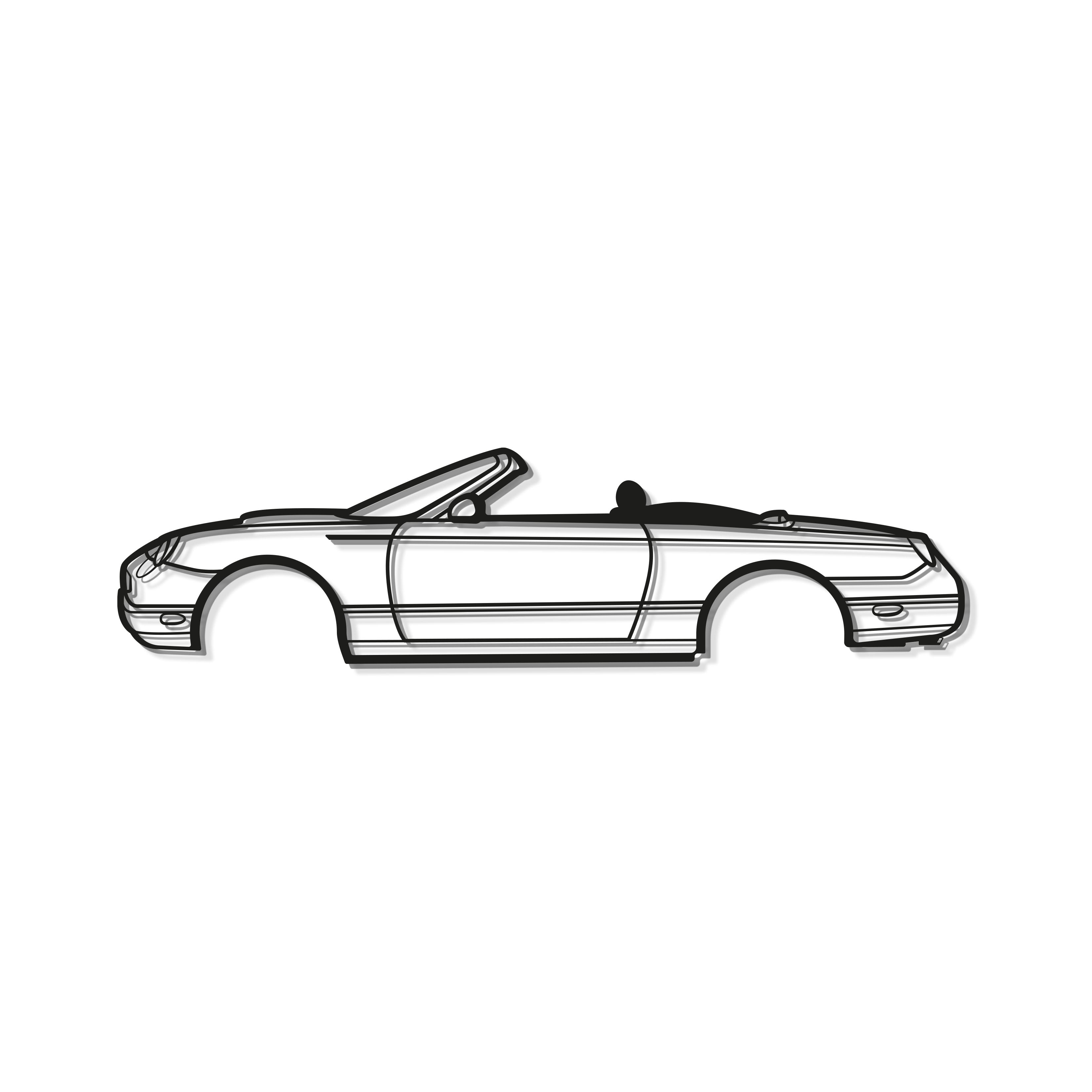 2005 Thunderbird Convertible Metal Car Wall Art - MT0326