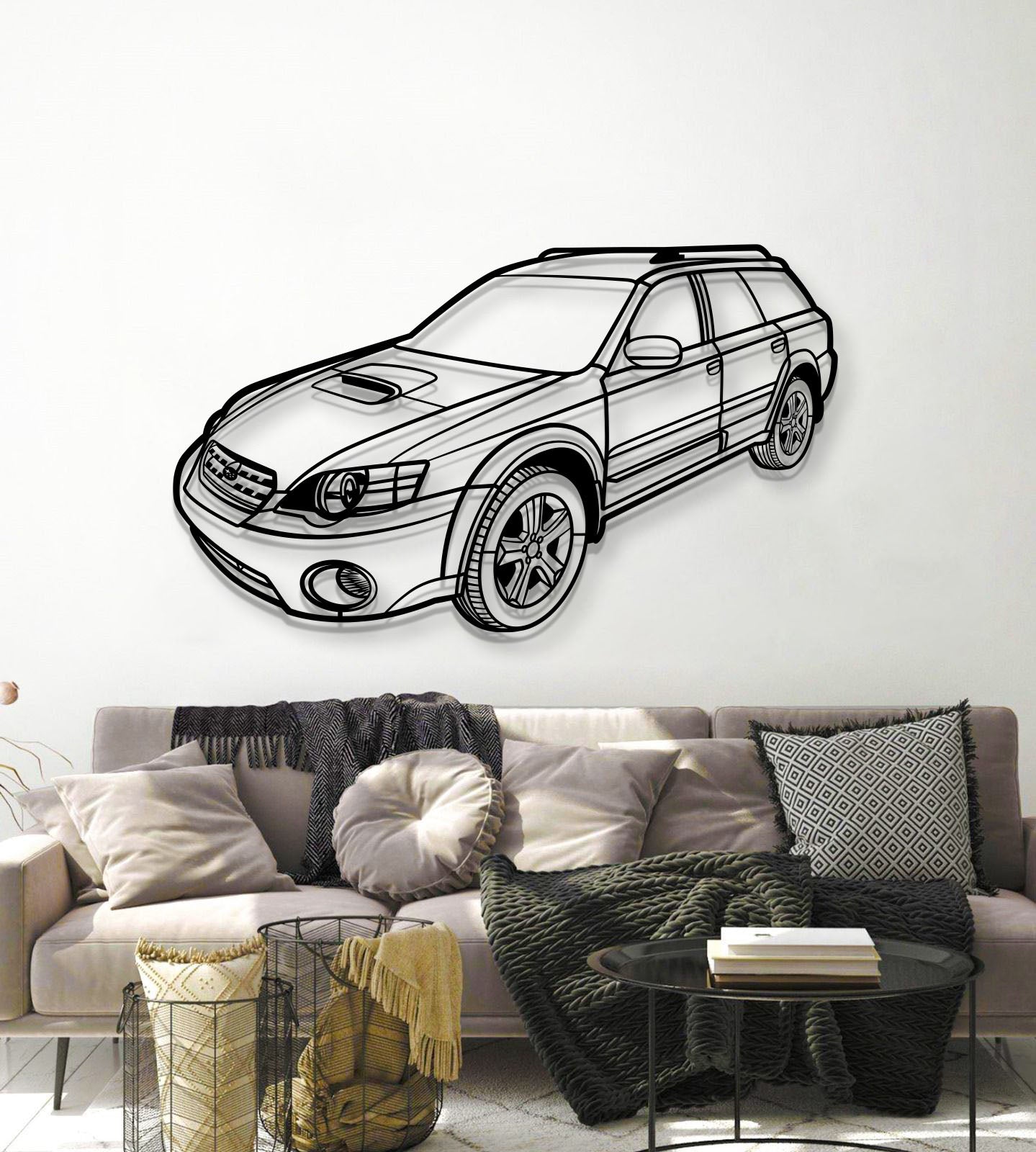 2005 Outback XT Perspective Metal Car Wall Art - MT1310