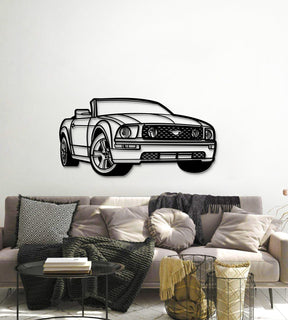 2006 Mustang GT Convertible Perspective Metal Car Wall Art - MT1158