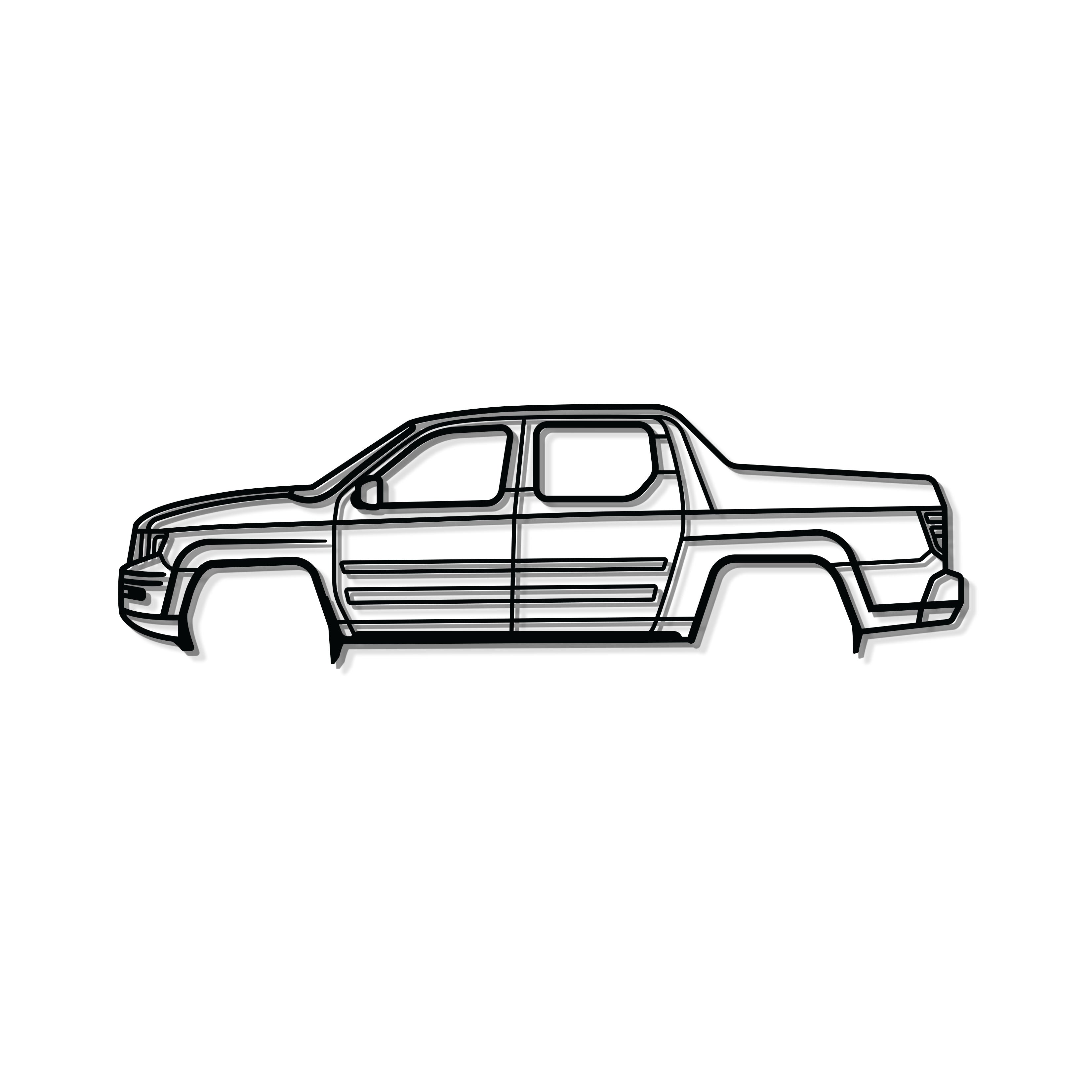 2006 Ridgeline 1st Gen Metal Car Wall Art - MT0335