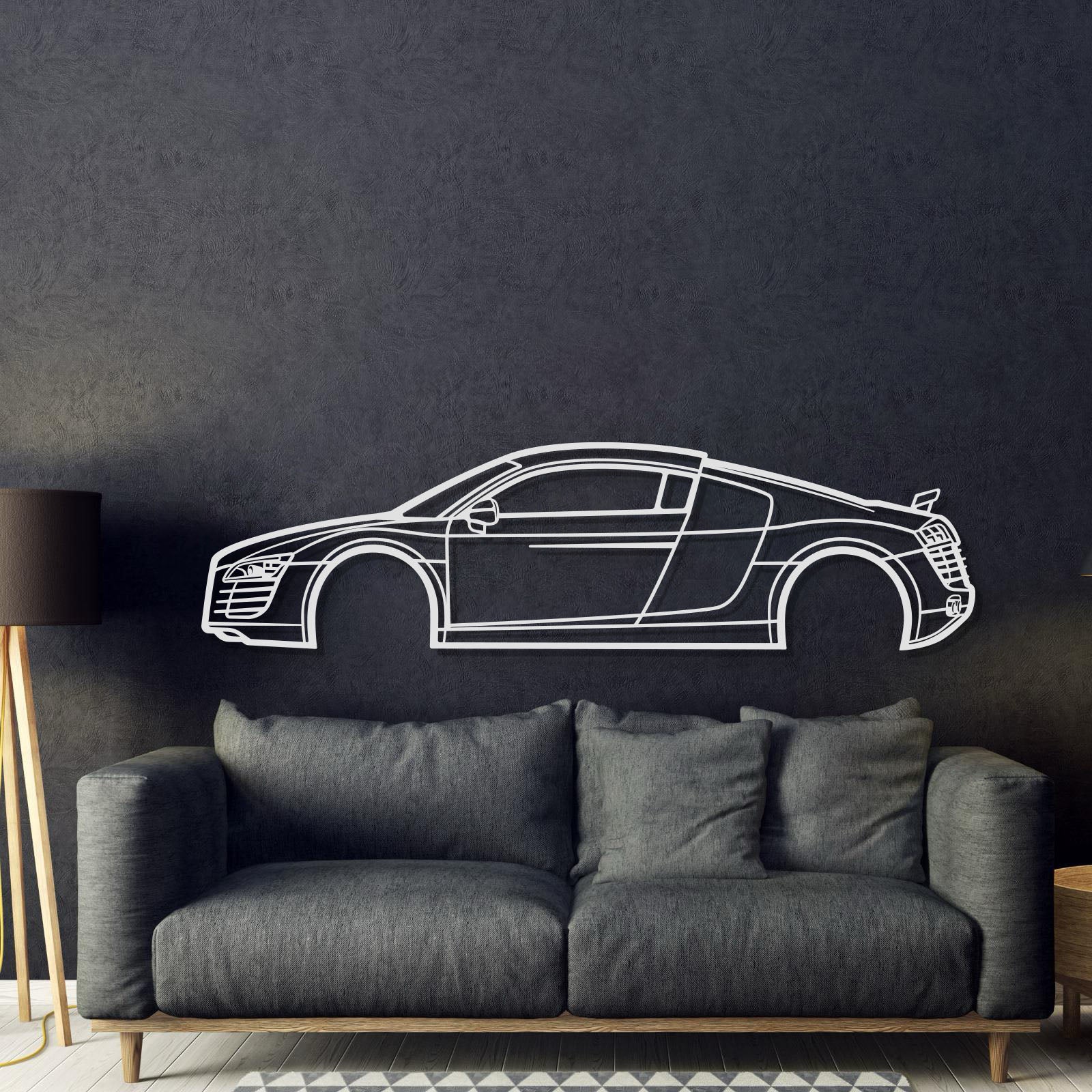 2007 R8 Metal Car Wall Art - MT0347