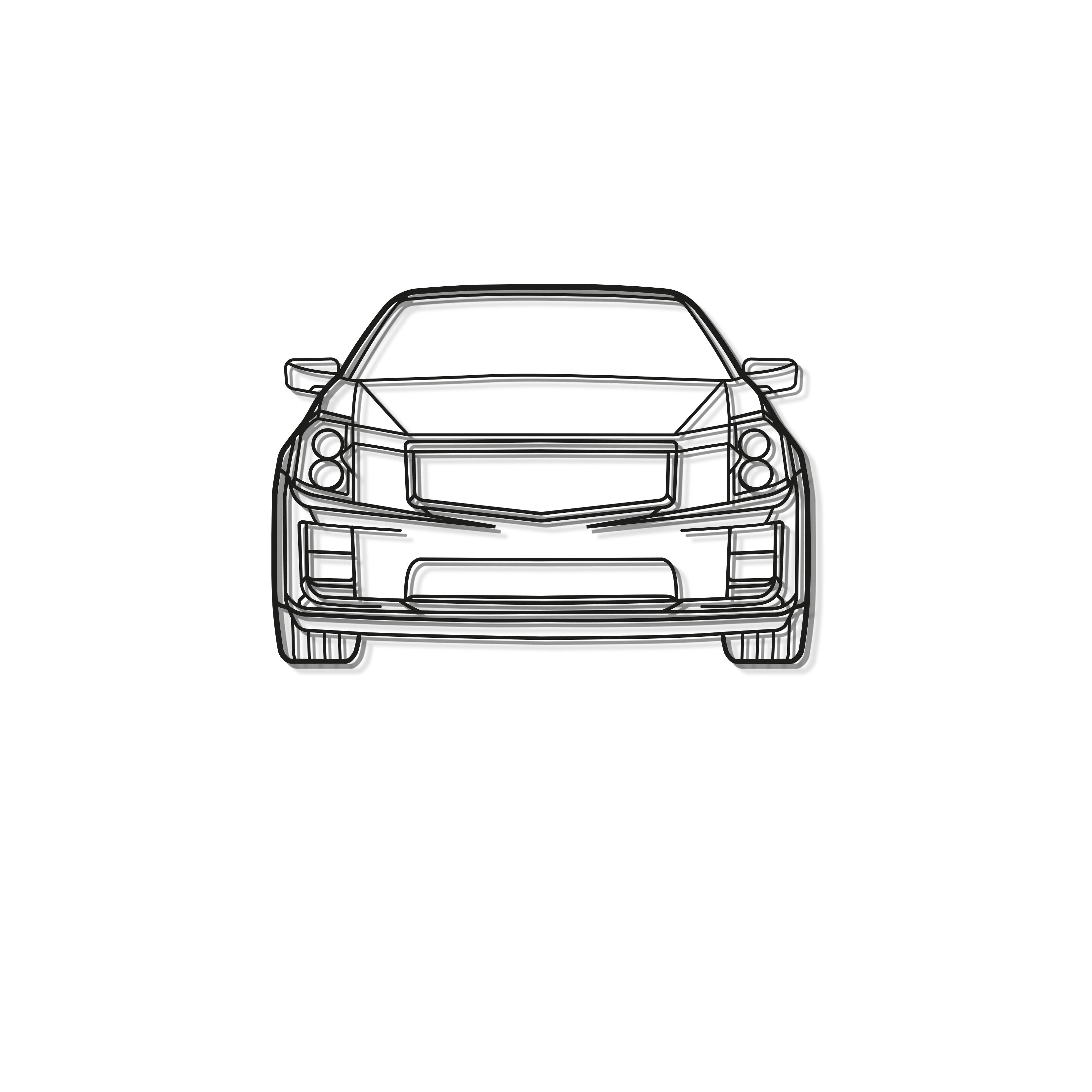 2007 CTS-V  Front View Metal Car Wall Art - MT0344