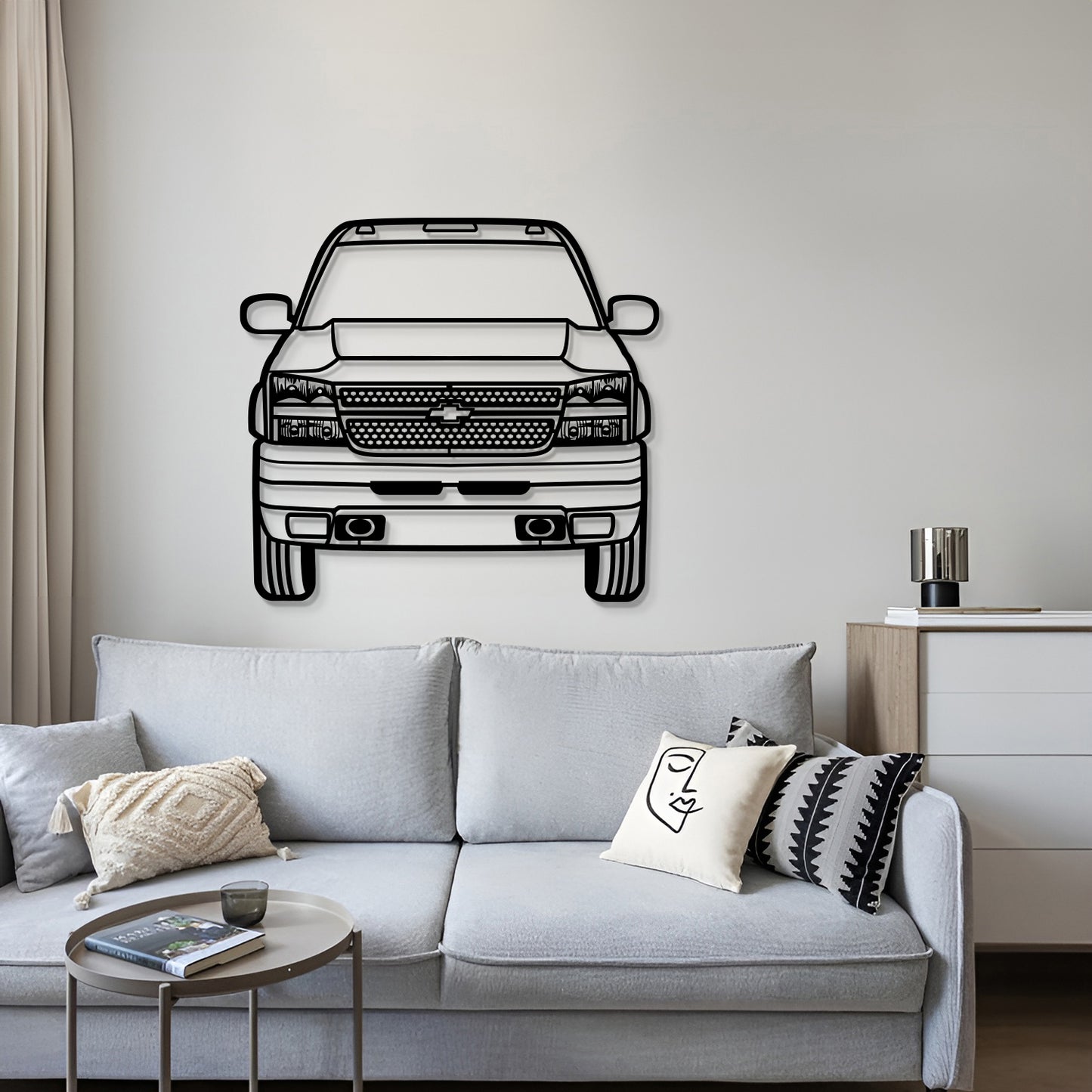 Custom 2007 Duramax 3500 front view metal wall hanging – perfect gift for truck enthusiasts
