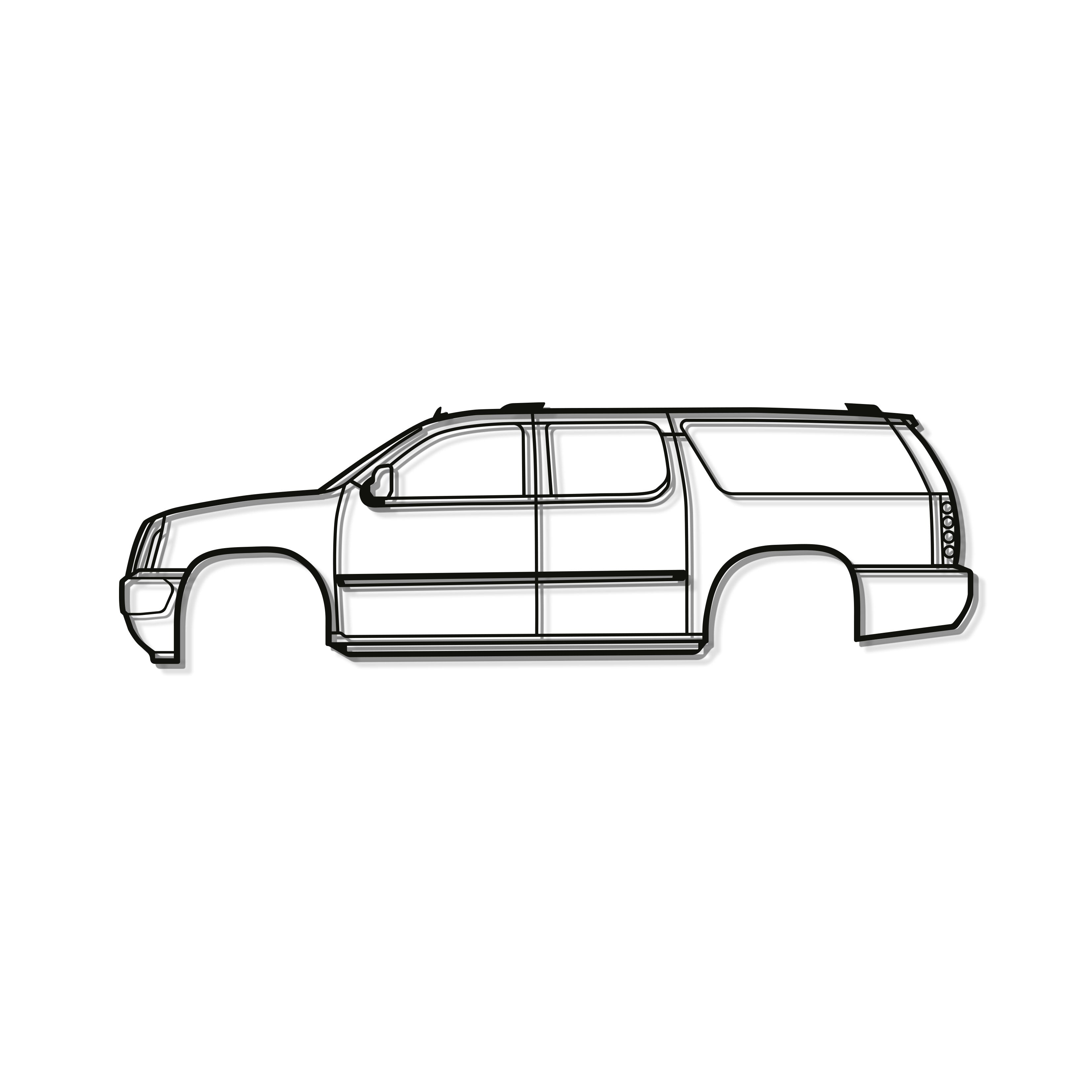 2007 Yukon 3rd Gen Metal Car Wall Art - MT0357