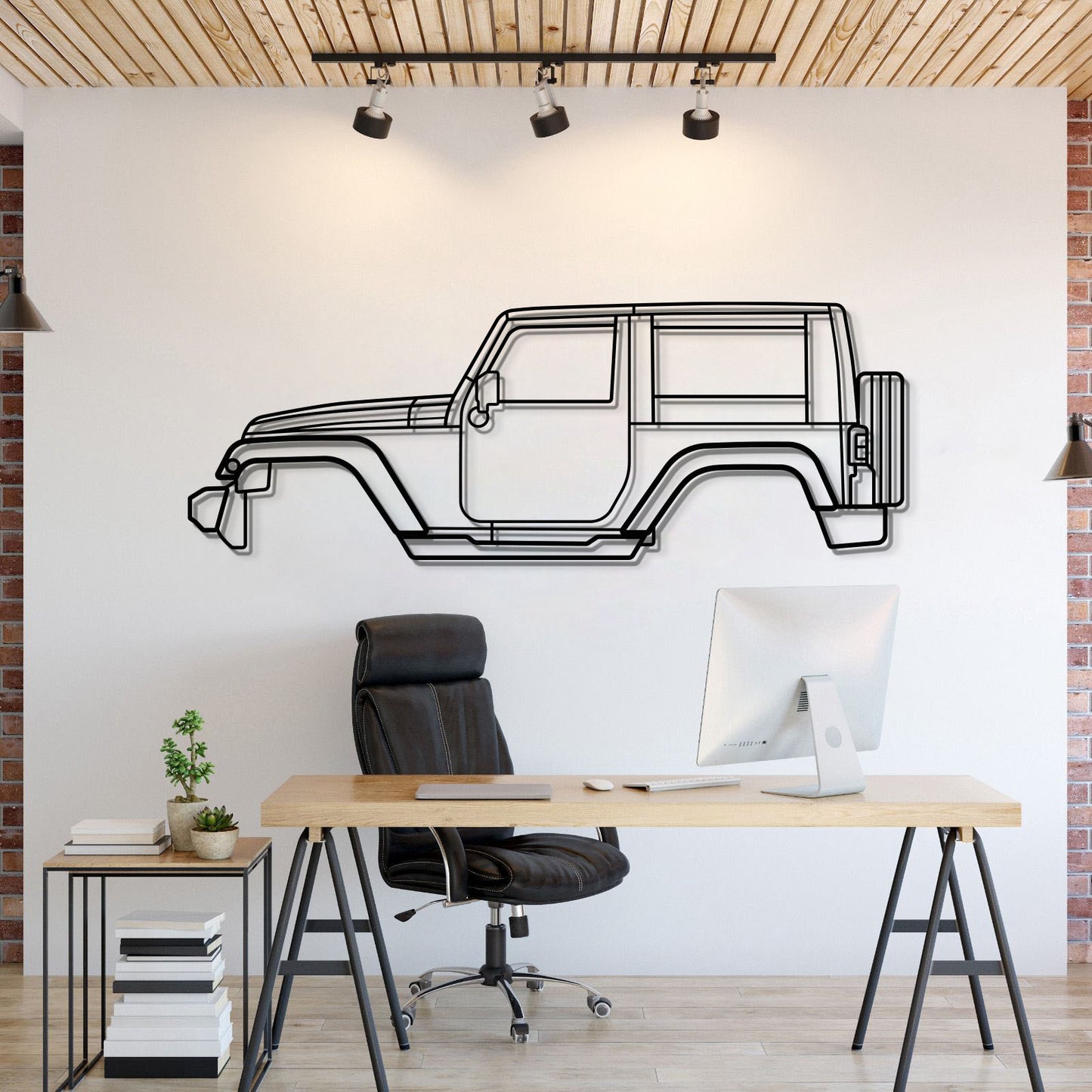 2007 Wrangler JK (3rd Gen) Metal Car Wall Art - MT0354