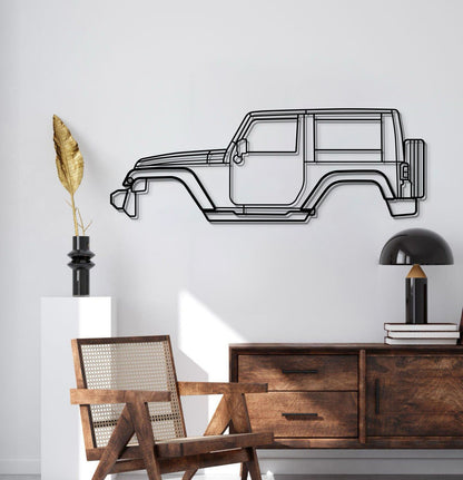 2007 Wrangler JK (3rd Gen) Metal Car Wall Art - MT0354