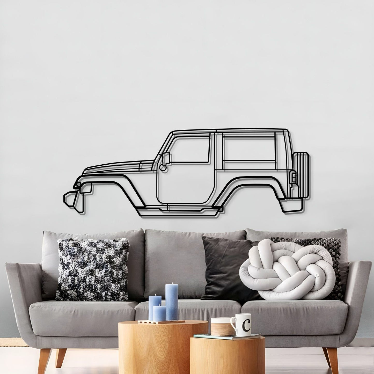 2007 Wrangler JK (3rd Gen) Metal Car Wall Art - MT0354