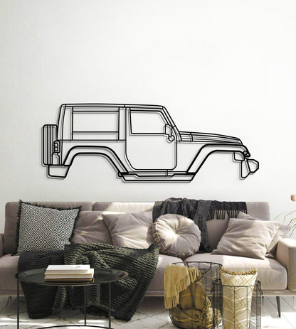 2007 Wrangler JK (3rd Gen) Metal Car Wall Art - MT0354