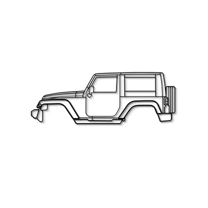 2007 Wrangler JK (3rd Gen) Metal Car Wall Art - MT0354