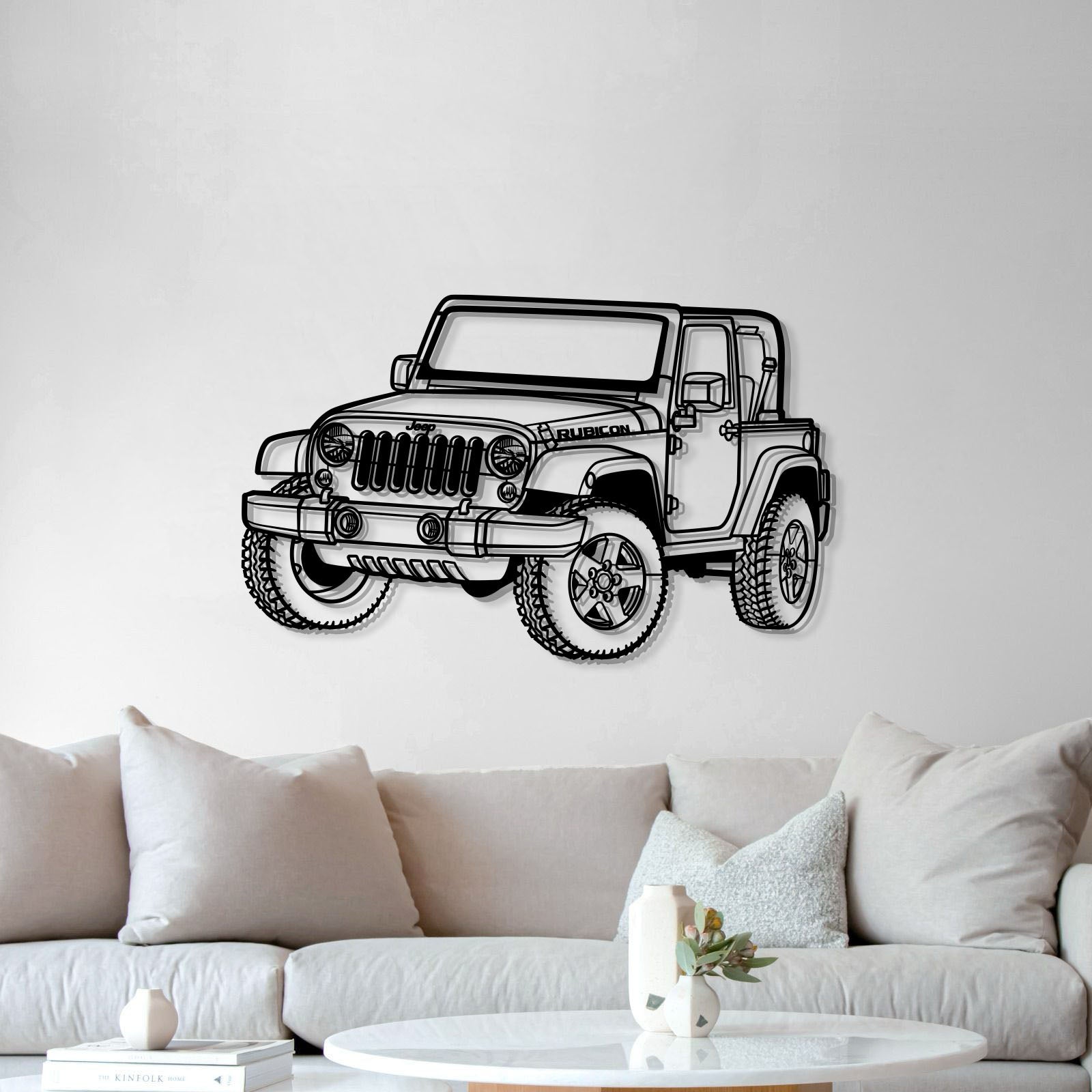 2007 Wrangler Rubicon Perspective Metal Car Wall Art - MT1278