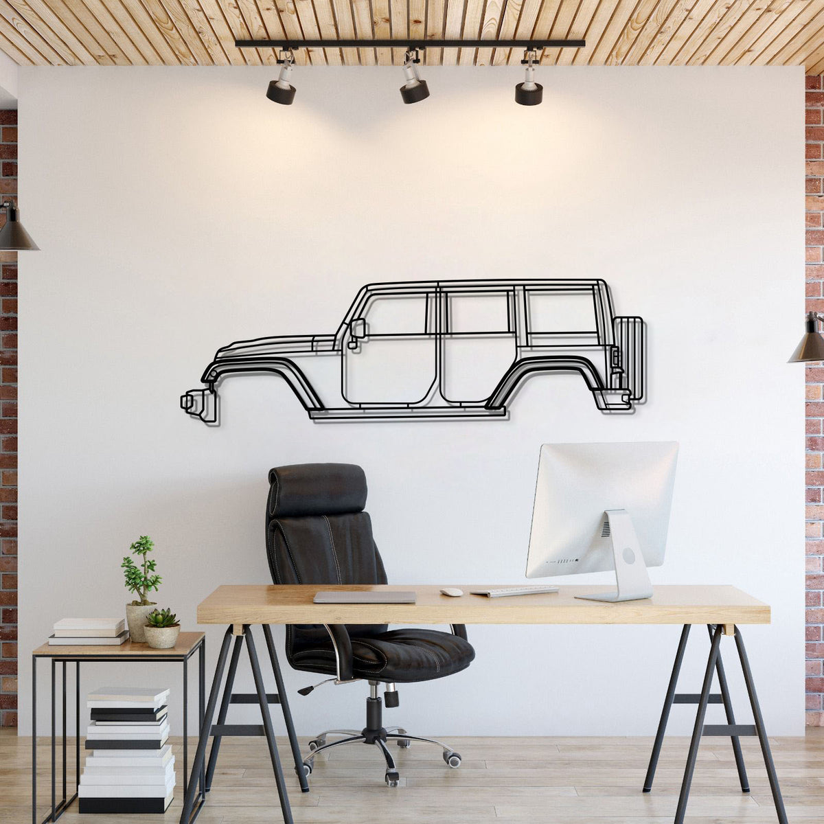 2007 Wrangler Unlimited JK (3rd Gen) Metal Car Wall Art - MT0355