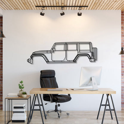 2007 Wrangler Unlimited JK (3rd Gen) Metal Car Wall Art - MT0355
