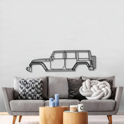 2007 Wrangler Unlimited JK (3rd Gen) Metal Car Wall Art - MT0355