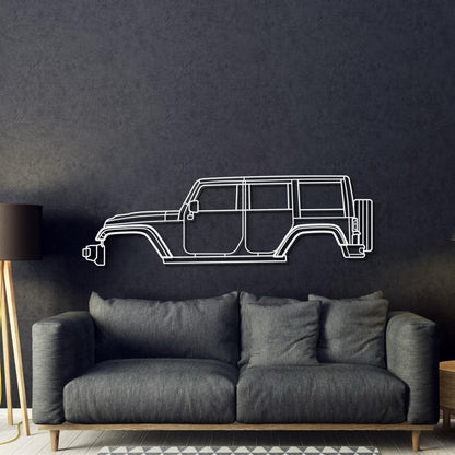 2007 Wrangler Unlimited JK (3rd Gen) Metal Car Wall Art - MT0355