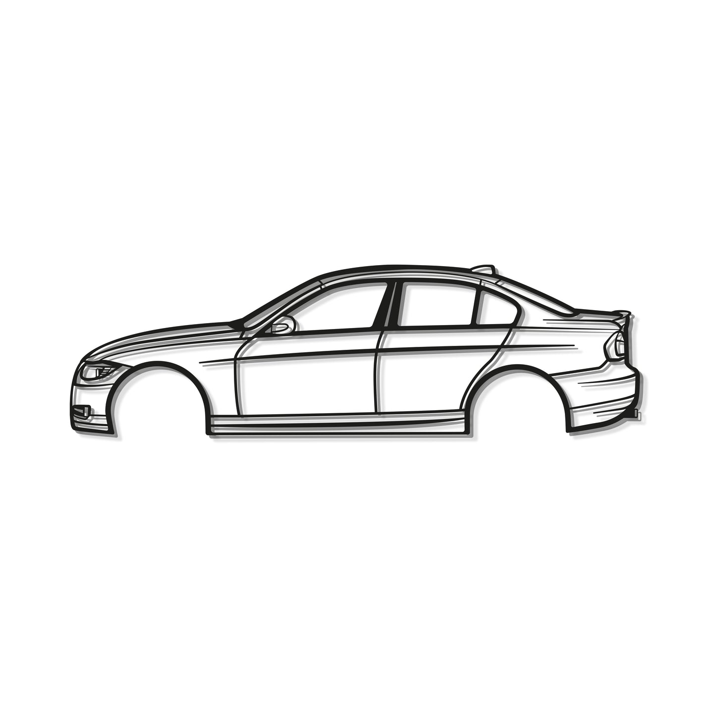 2008 BMW E90 Sedan Automotive Metal Wall Art Ready To Hang