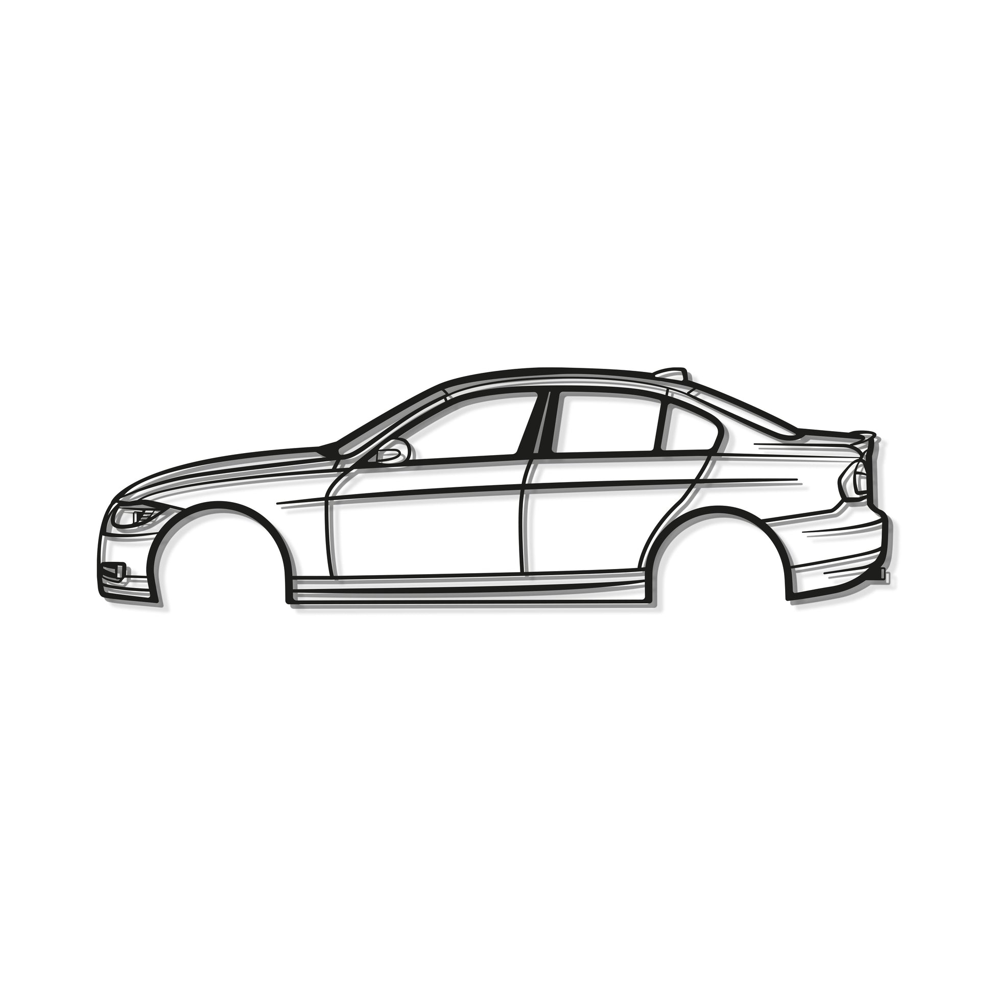 2008 BMW E90 Sedan Automotive Metal Wall Art Ready To Hang