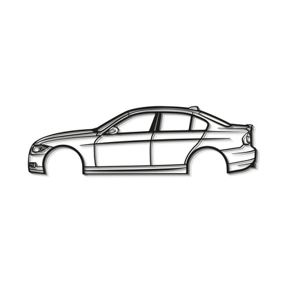 2008 BMW E90 Sedan Automotive Metal Wall Art Ready To Hang