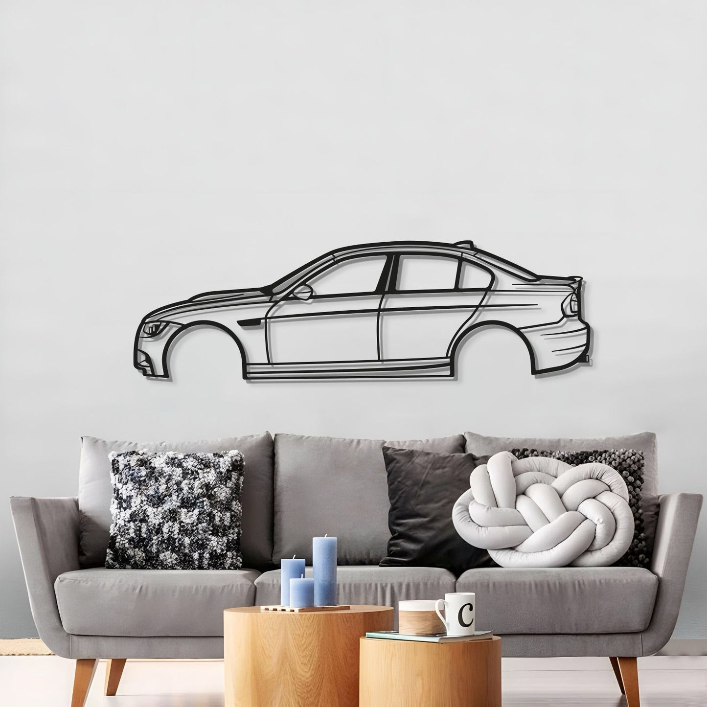 2008 BMW E90 M3 High Performance Metal Wall Sculpture