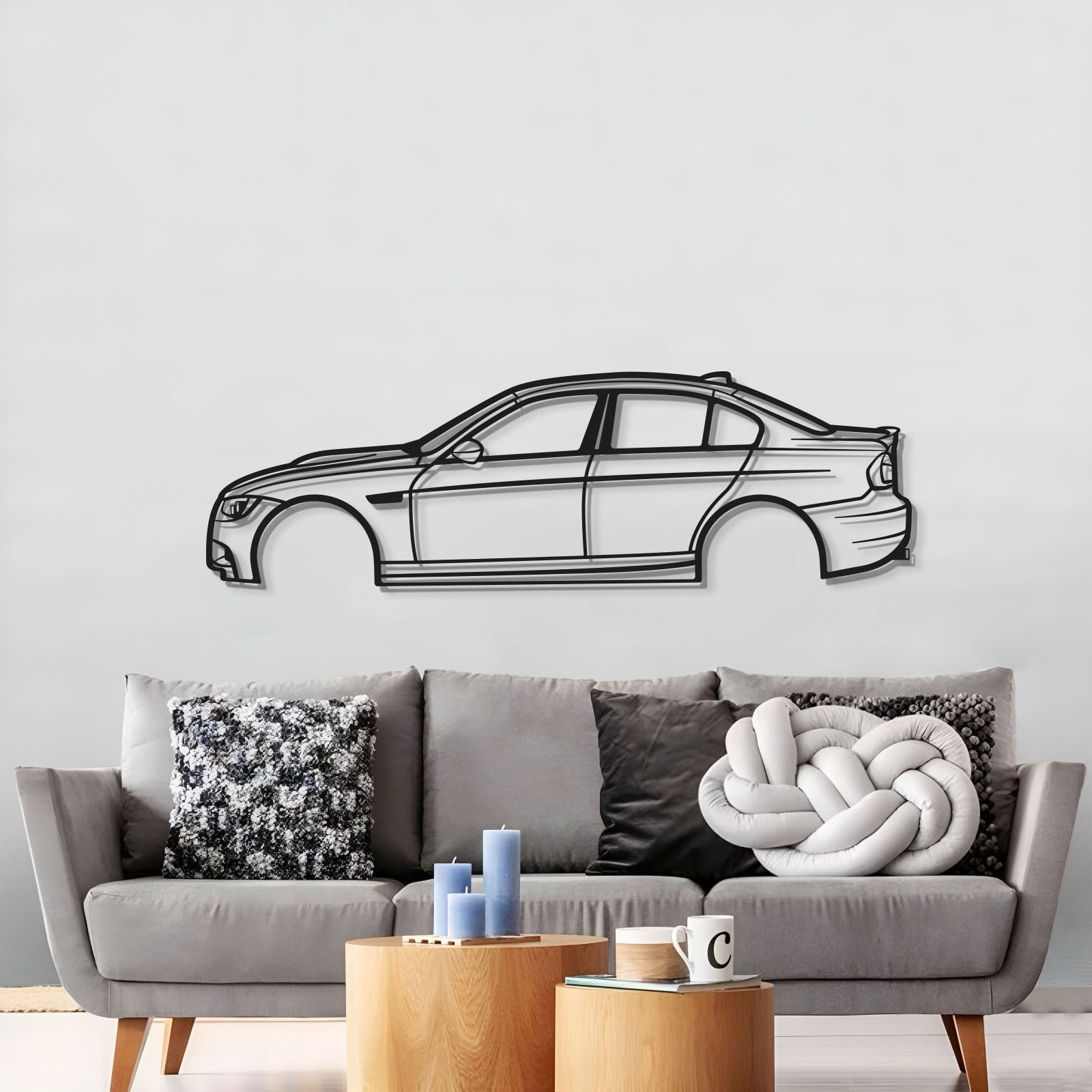 2008 BMW E90 M3 High Performance Metal Wall Sculpture