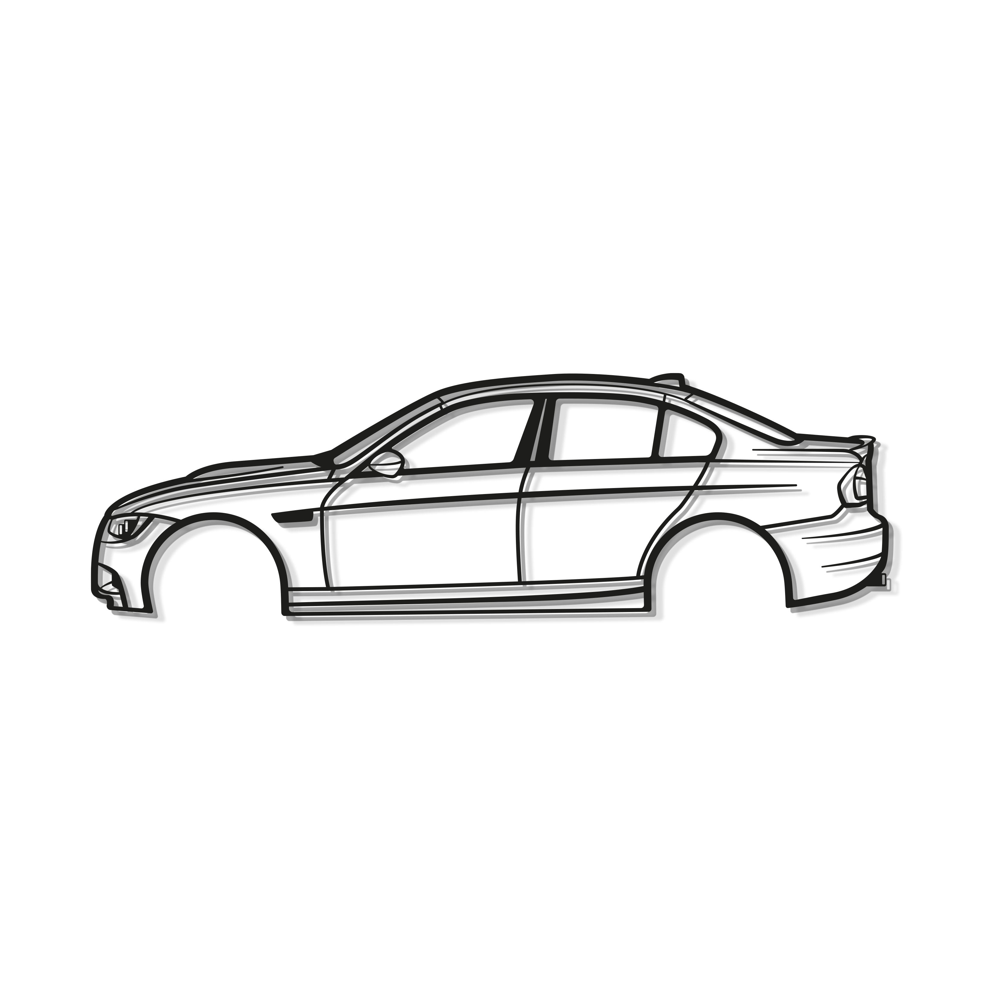 2008 E90 M3 Metal Car Wall Art - MT0363