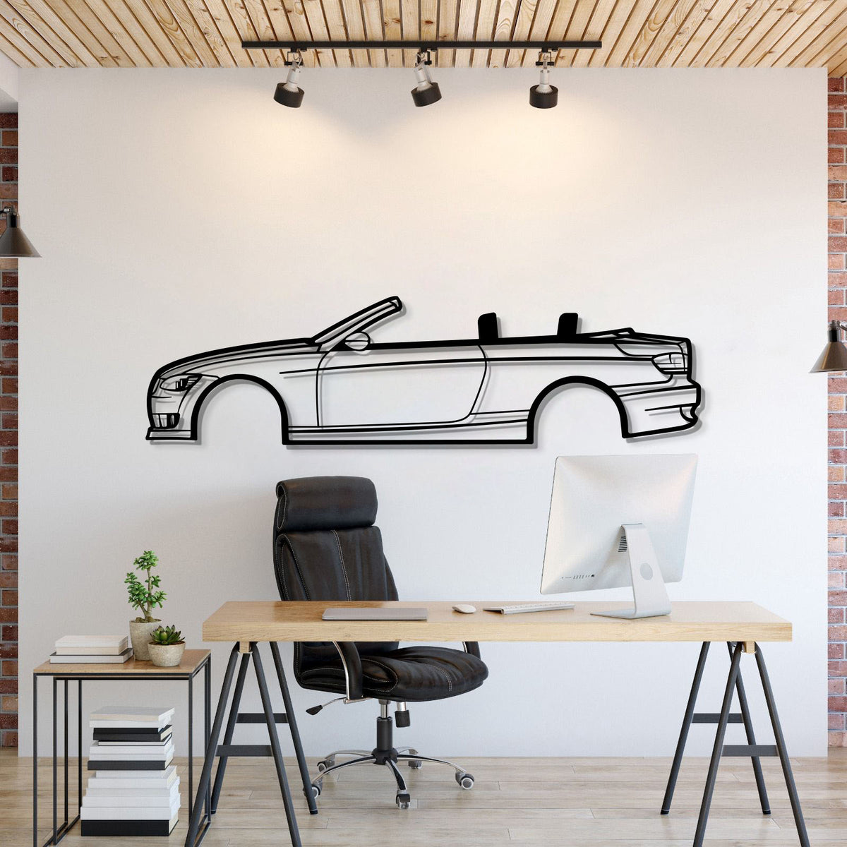 2008 E93 Cabrio Metal Car Wall Art - MT0364