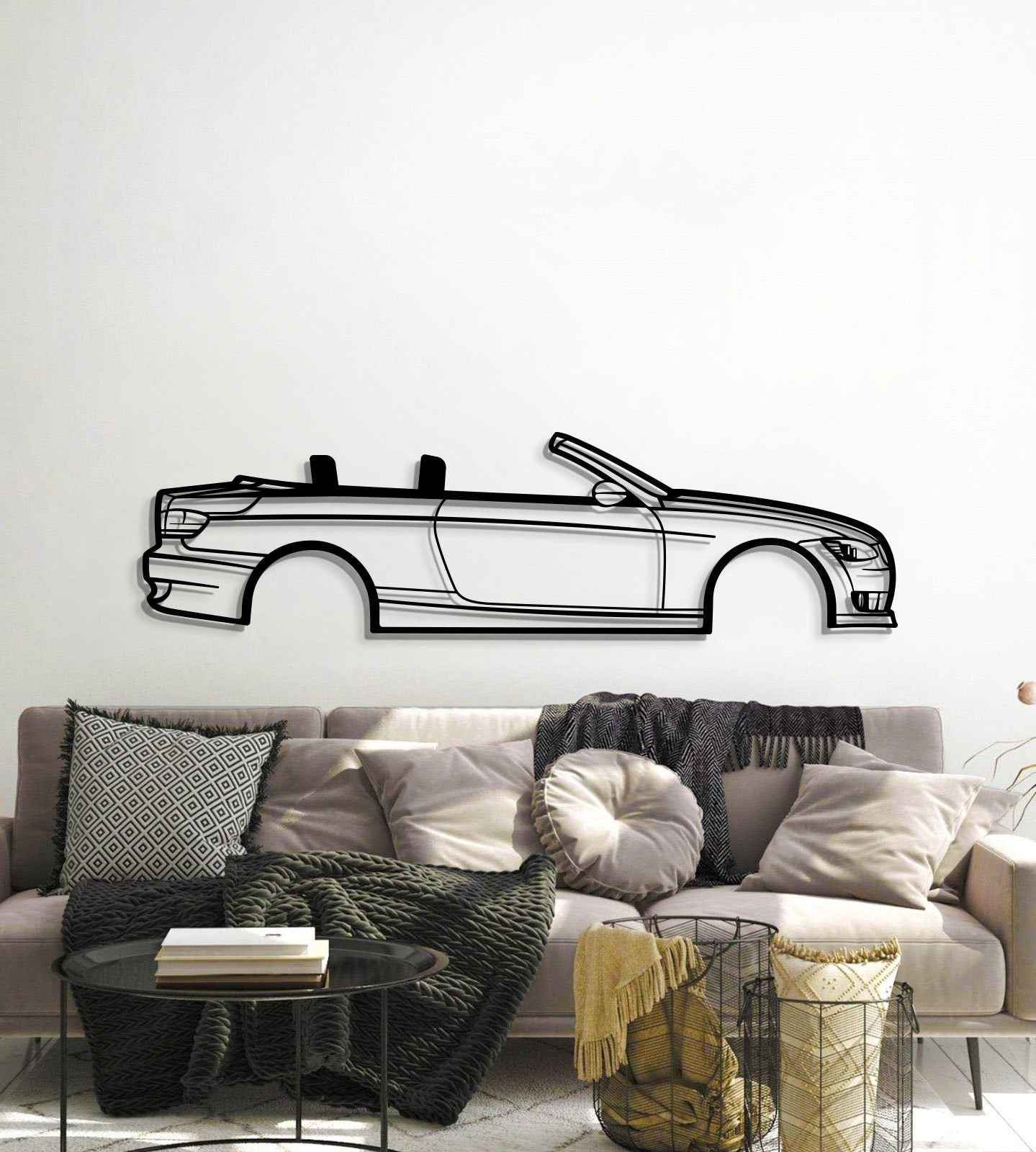 2008 E93 Cabrio Metal Car Wall Art - MT0364