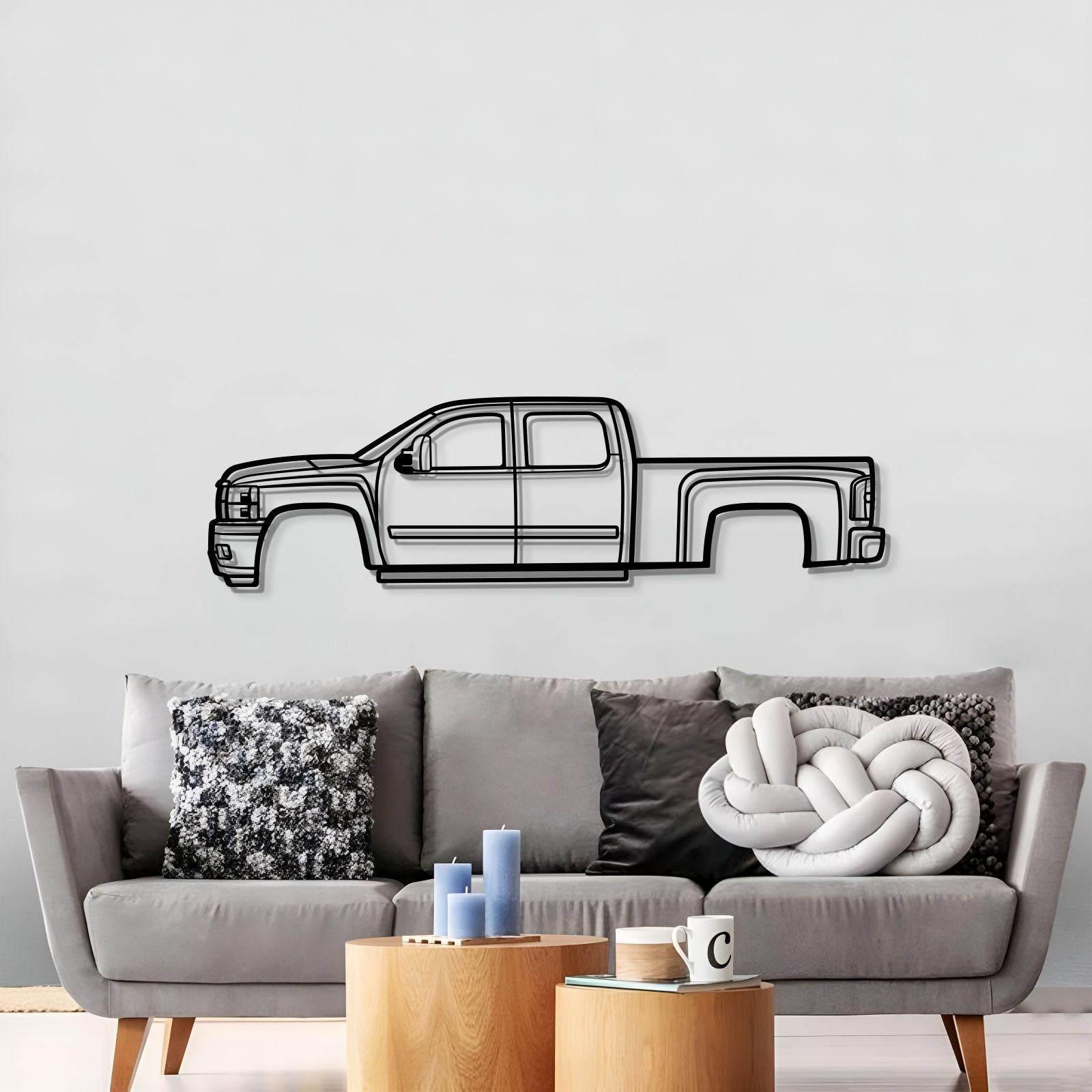 2008 Silverado 2500 HD Metal Car Wall Art - MT0377