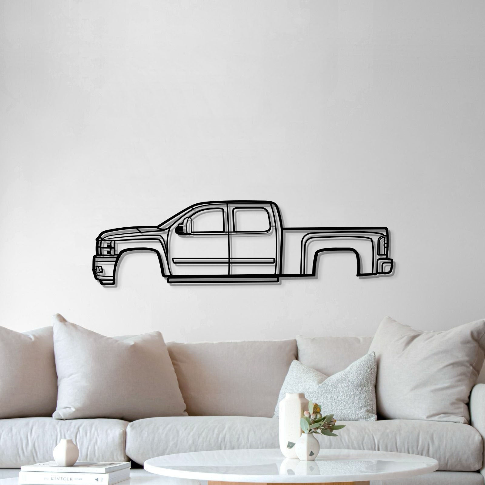 2008 Chevrolet Silverado 2500 HD Metal Wall Art Lifted 1 Cm From Wall For 3D Effect