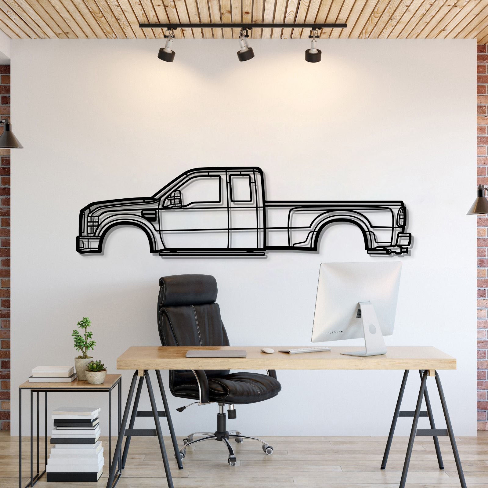 2008 F-350 Super Duty 2nd Gen Metal Car Wall Art - MT0367