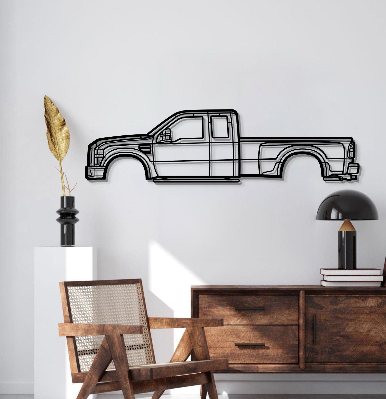 2008 F-350 Super Duty 2nd Gen Metal Car Wall Art - MT0367