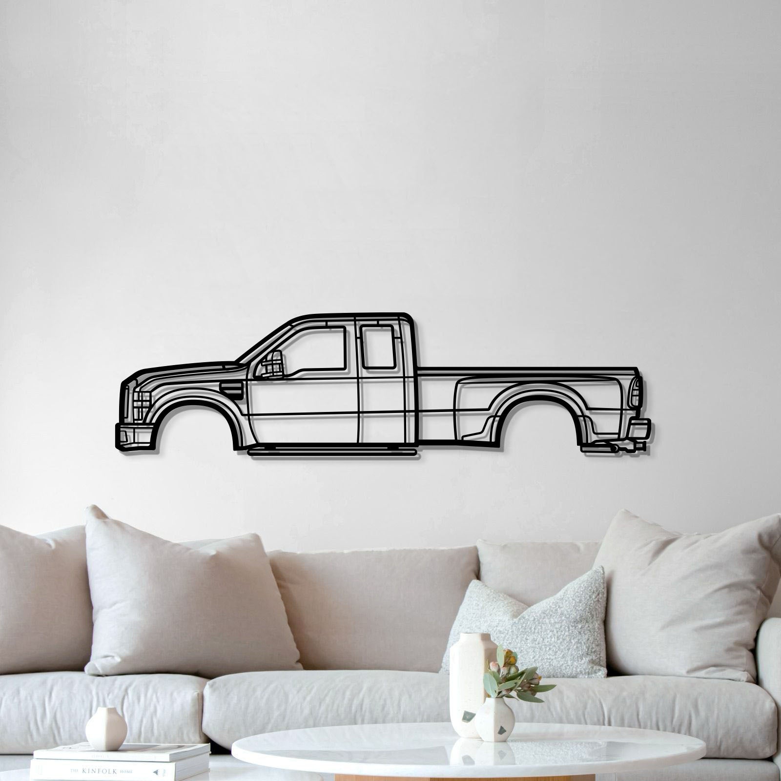 2008 F-350 Super Duty 2nd Gen Metal Car Wall Art - MT0367